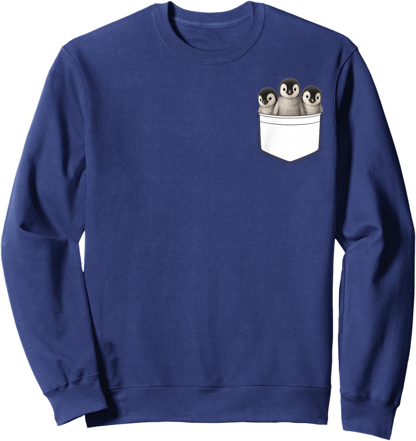 Penguin Pocket Baby Penguins Cute Funny Sweatshirt - Sweatshirt | Navy