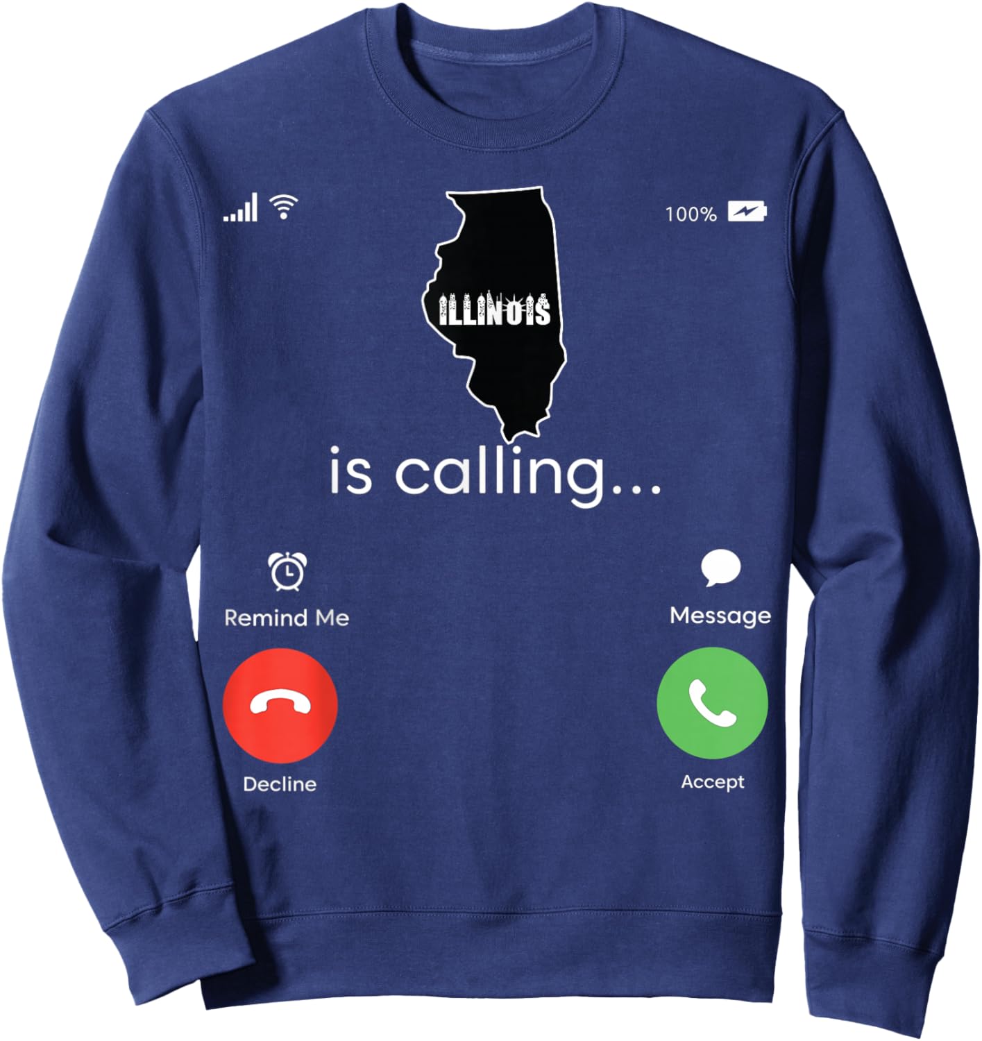 Illini Retro Youth Jersey Clothing for Kids Girls Illinois Sweatshirt - Sweatshirt | Navy