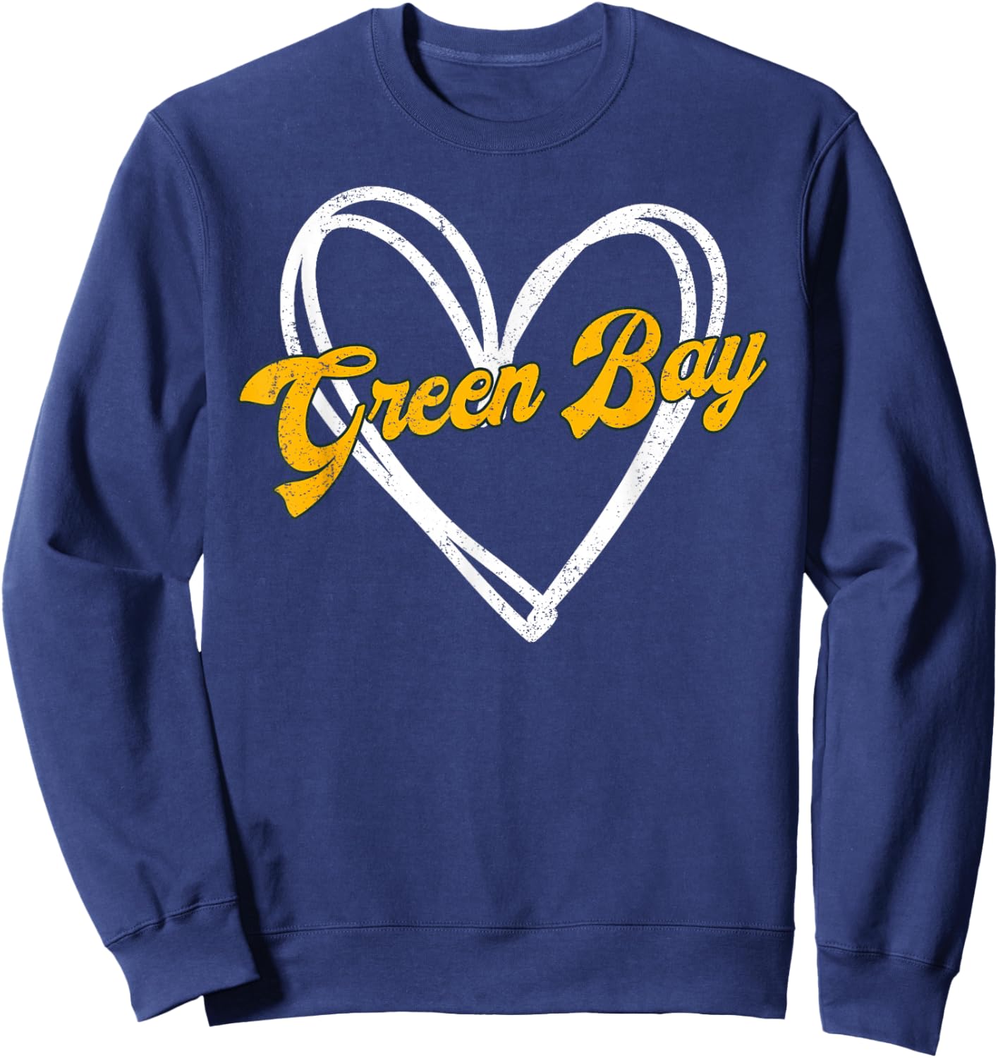 Green Bay Heart Women Girl Kid Sweatshirt - Sweatshirt | Navy