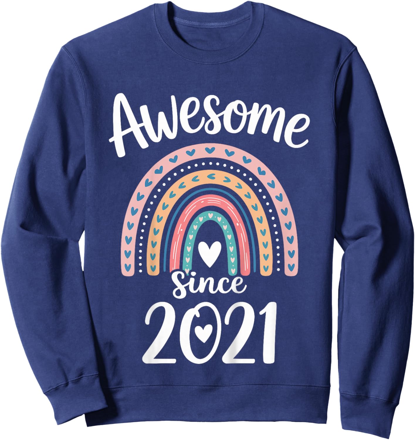 Awesome Since 2021 5th Birthday 5 Years Old Sweatshirt - Sweatshirt | Navy