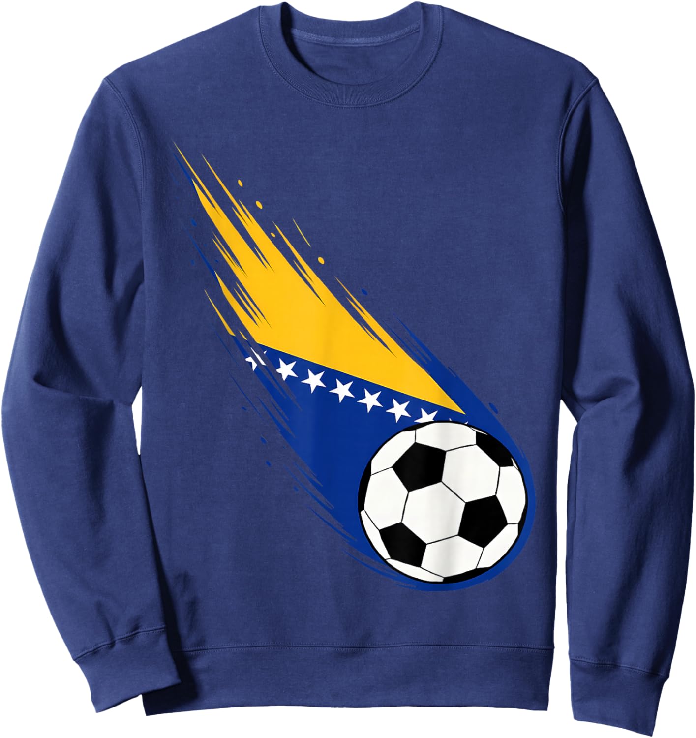 Bosnia and Herzegovina Flag Graphic Bosna Pride Heritage Sweatshirt - Sweatshirt | Navy