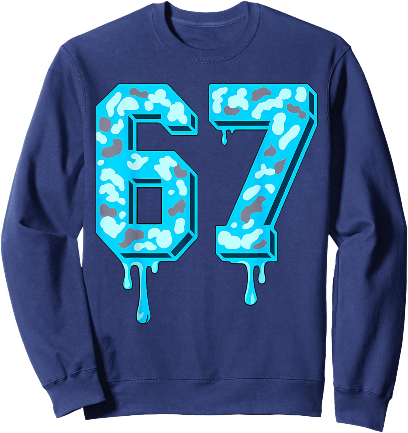67 Drip Camo Gamma Blue Matching Sweatshirt - Sweatshirt | Navy