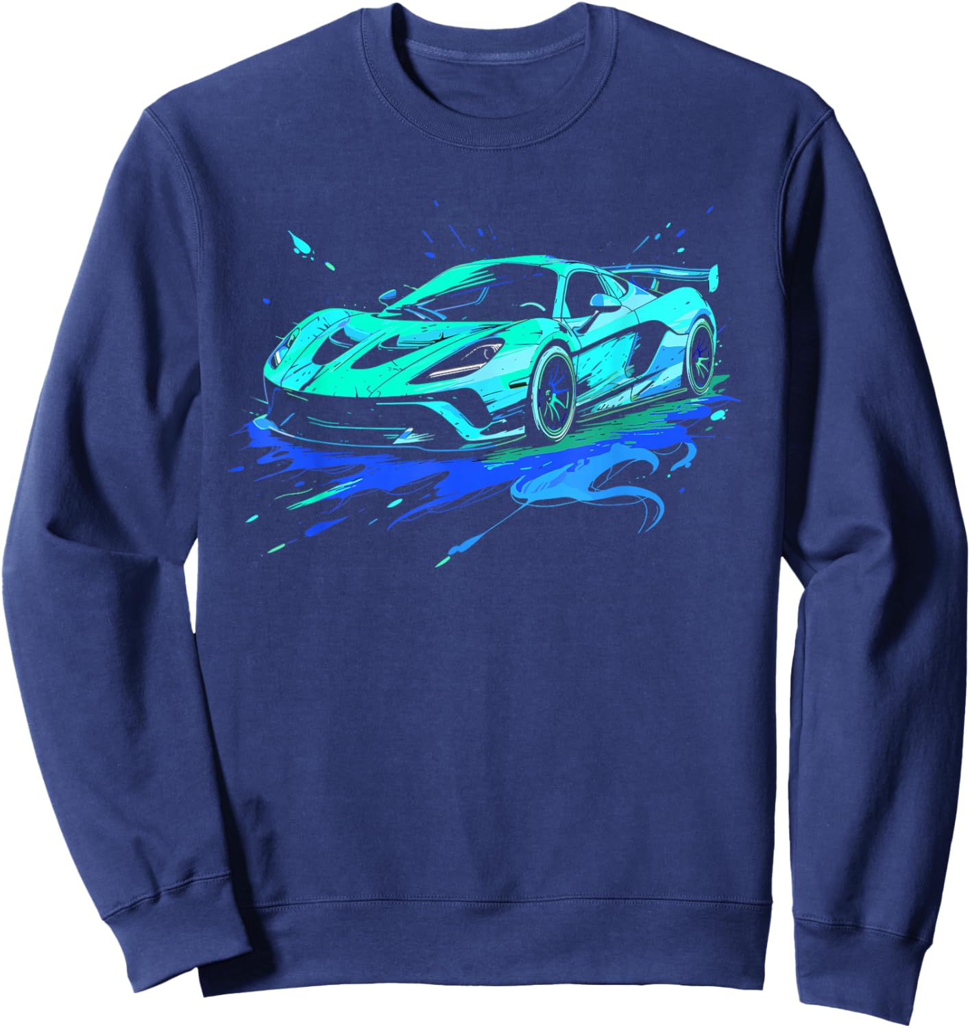 Sports Car Supercar Sweatshirt - Sweatshirt | Navy