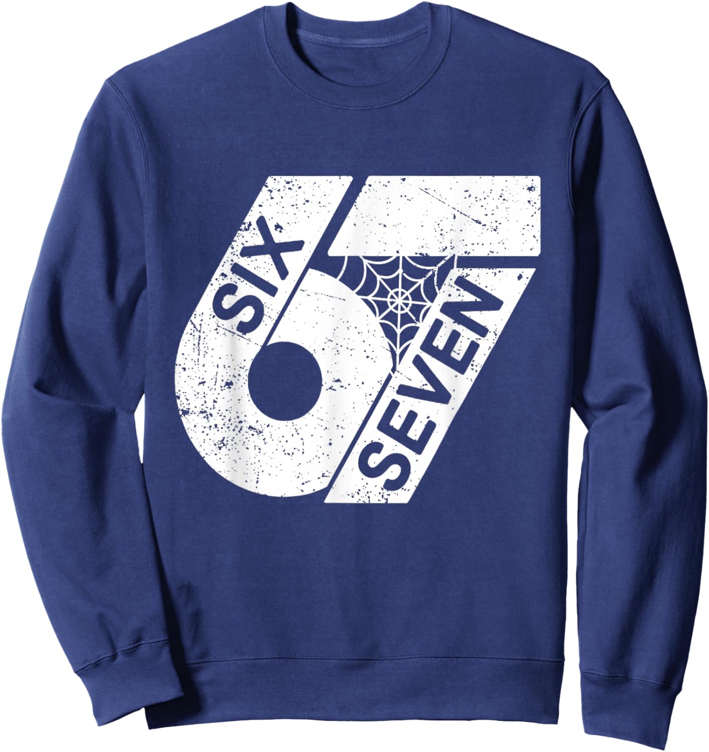 Six Seven 6 7 Meme 6 7 Halloween Costume Sweatshirt - Sweatshirt | Navy