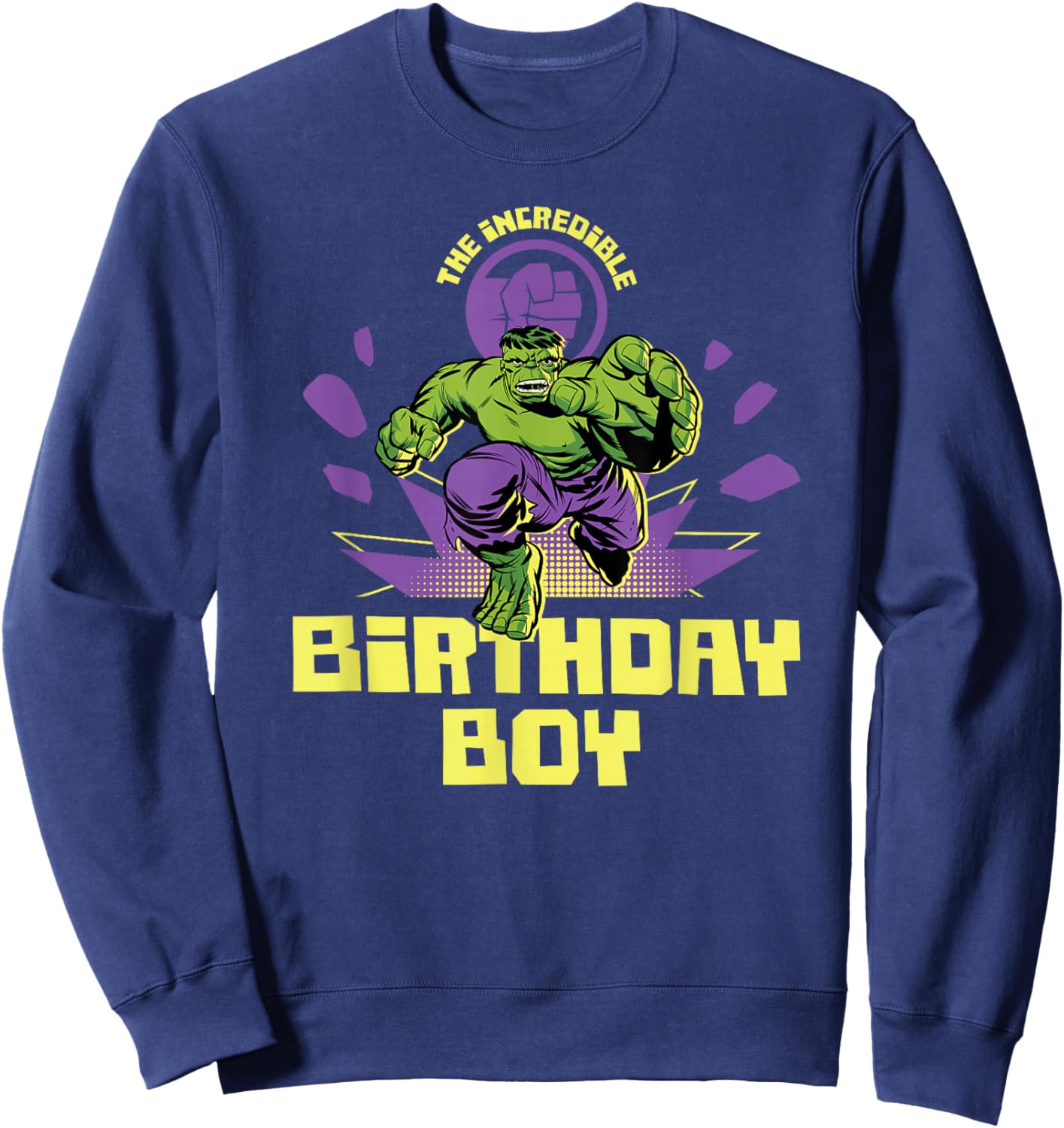 Marvel Super Heroes Hulk The Incredible Birthday Boy Party Sweatshirt - Sweatshirt | Navy