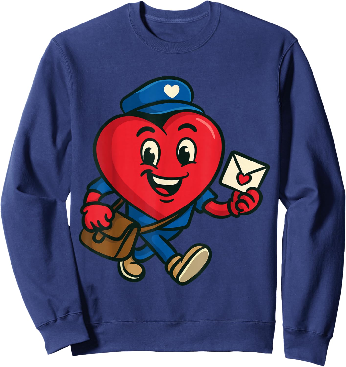 Heart Postal Worker Valentine's Day Mail Delivery Sweatshirt - Sweatshirt | Navy