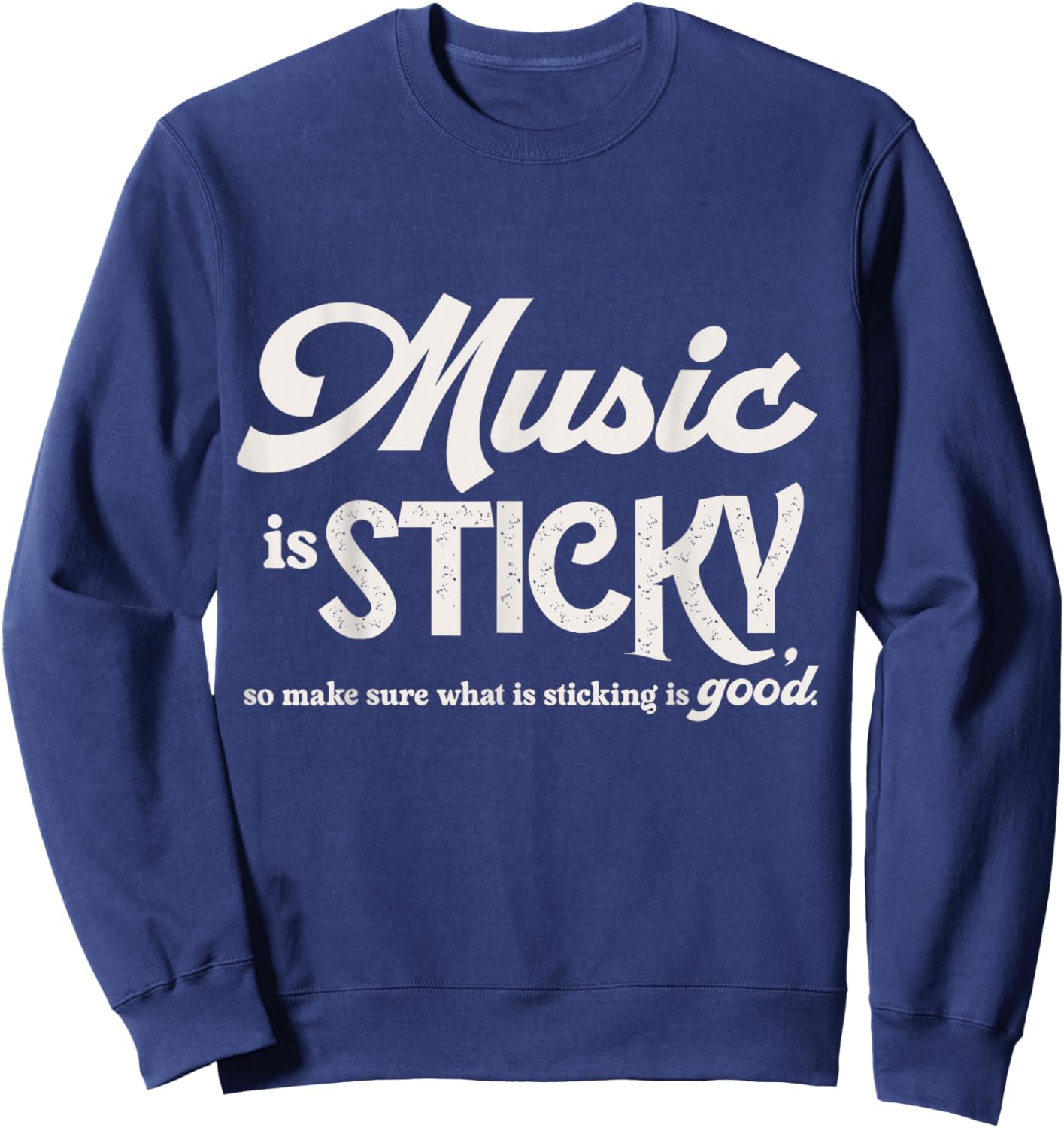 Music is Sticky Retro Sweatshirt - Sweatshirt | Navy