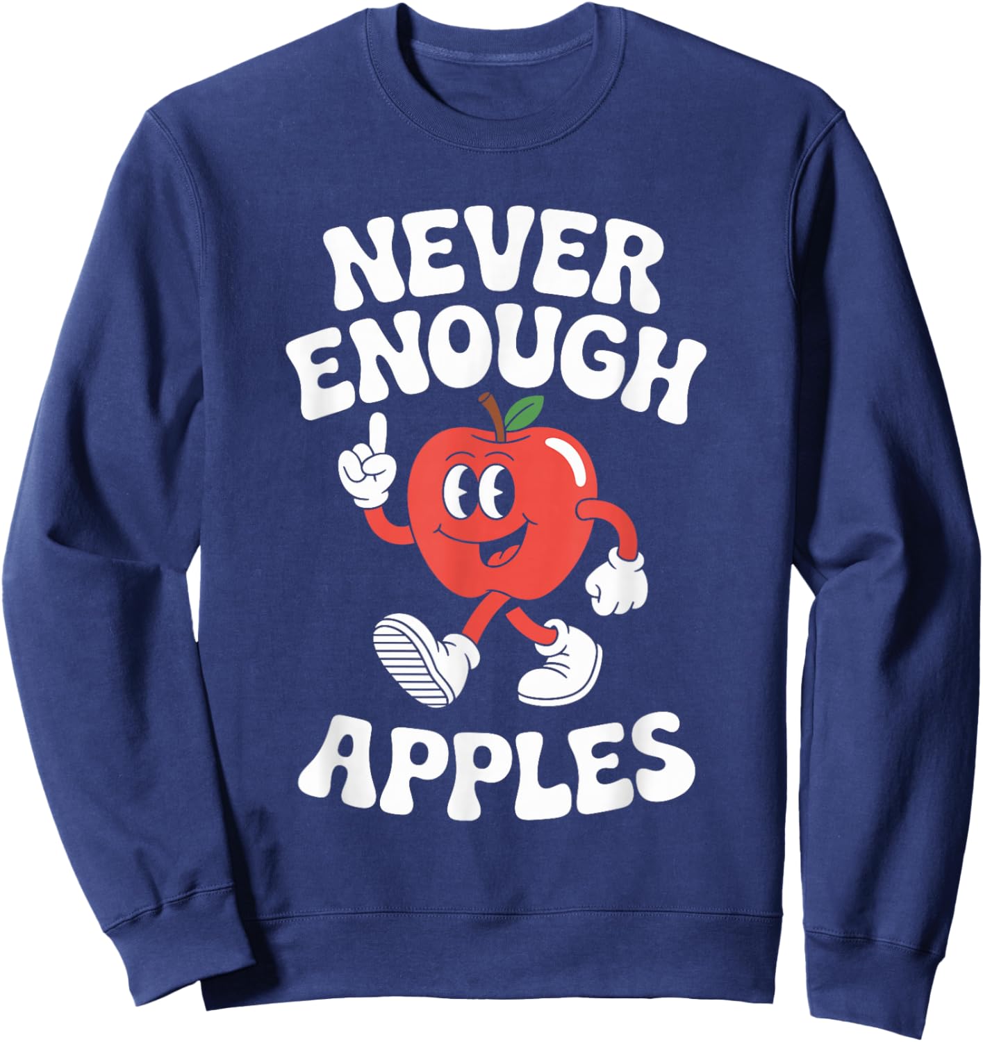 Funny Apple or Apples Retro Sweatshirt - Sweatshirt | Navy