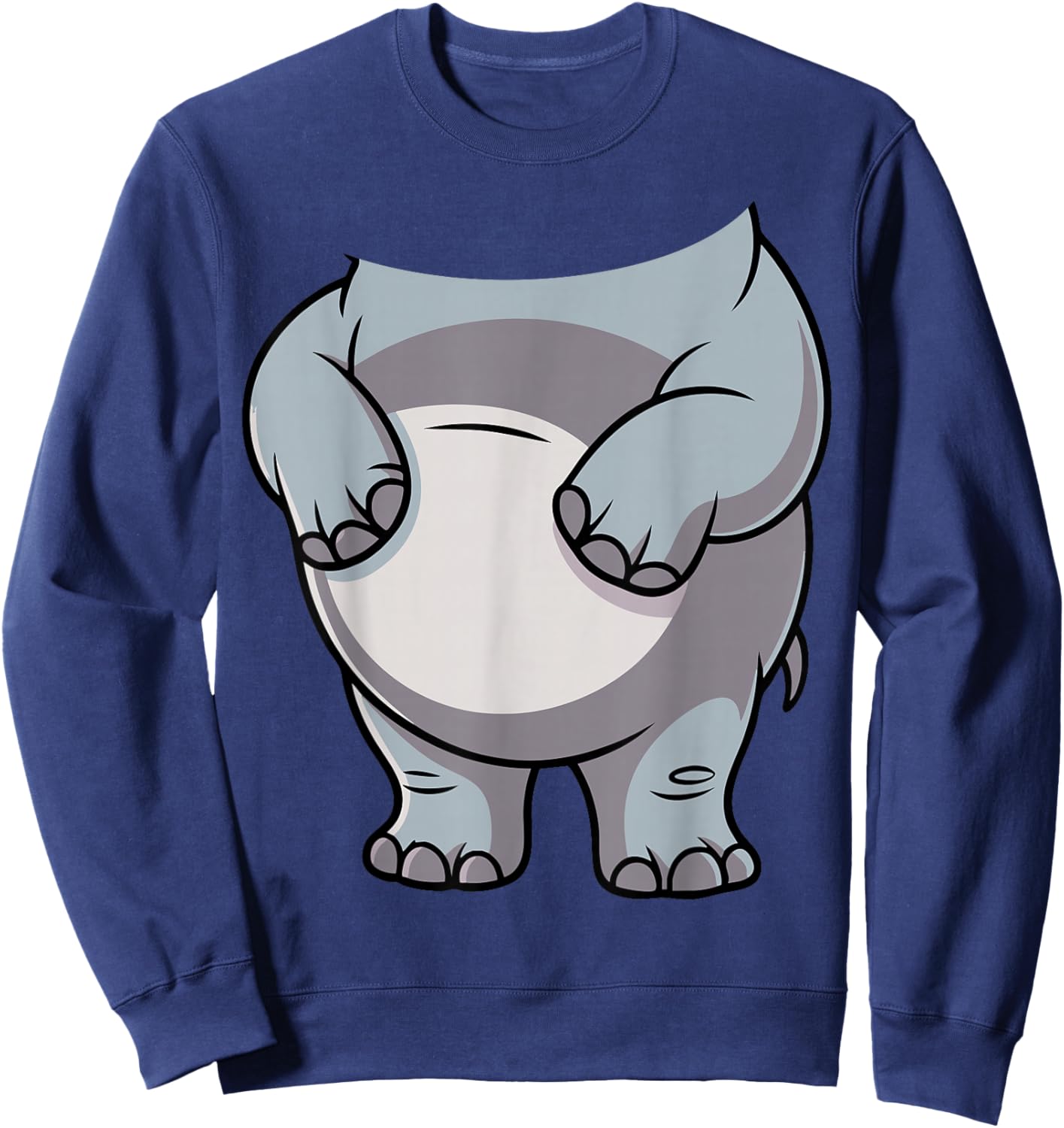 Hippo Shirt Adult Kids Men Women Hippopotamus Costume Sweatshirt - Sweatshirt | Navy