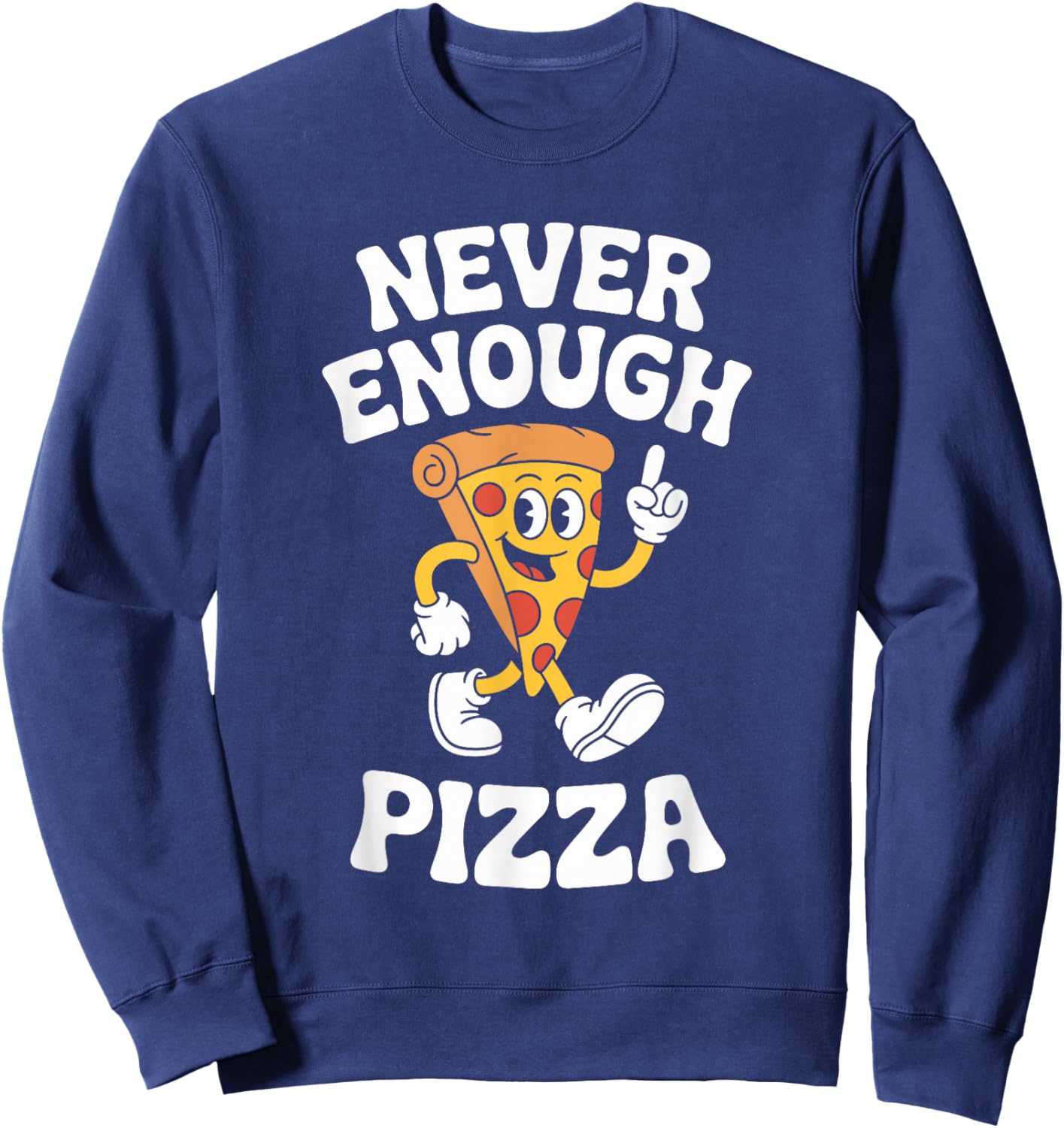 Funny Pizza Retro Sweatshirt - Sweatshirt | Navy