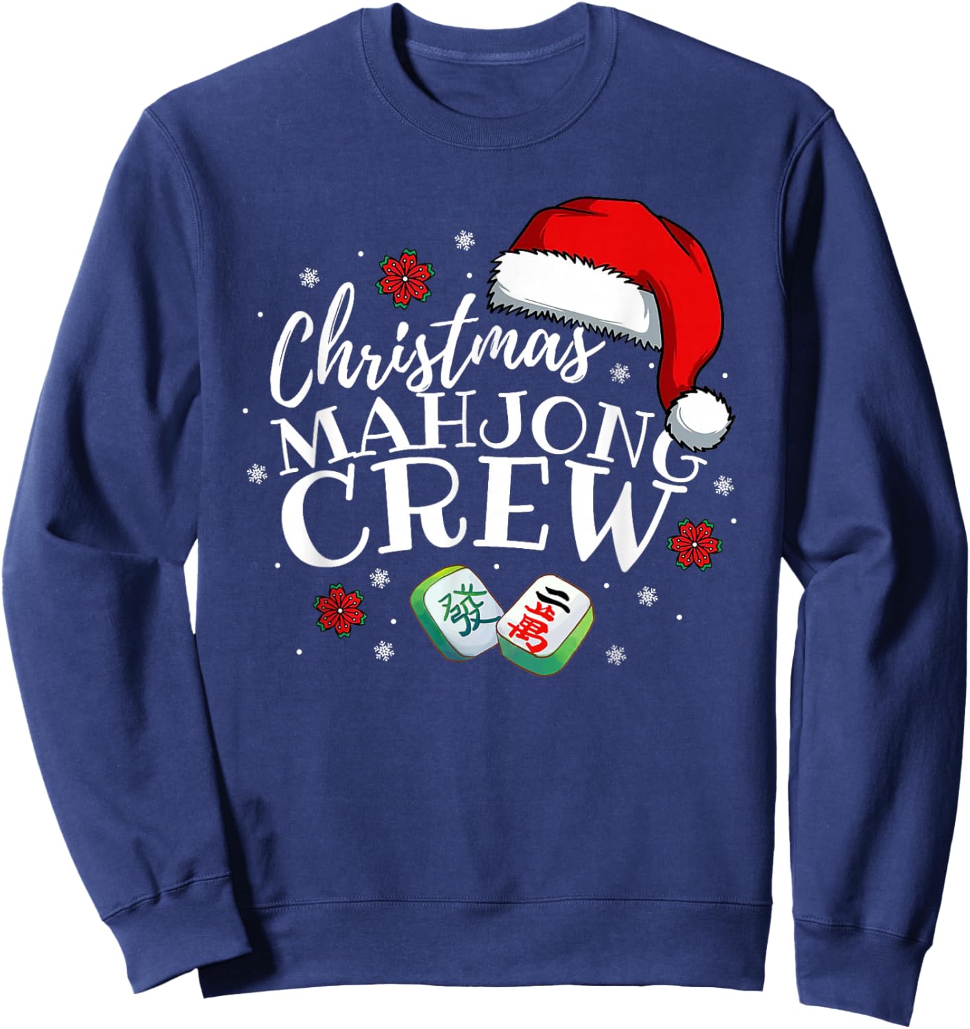 Mahjong Christmas Crew Matching Family Xmas Party Men Women Sweatshirt - Sweatshirt | Navy
