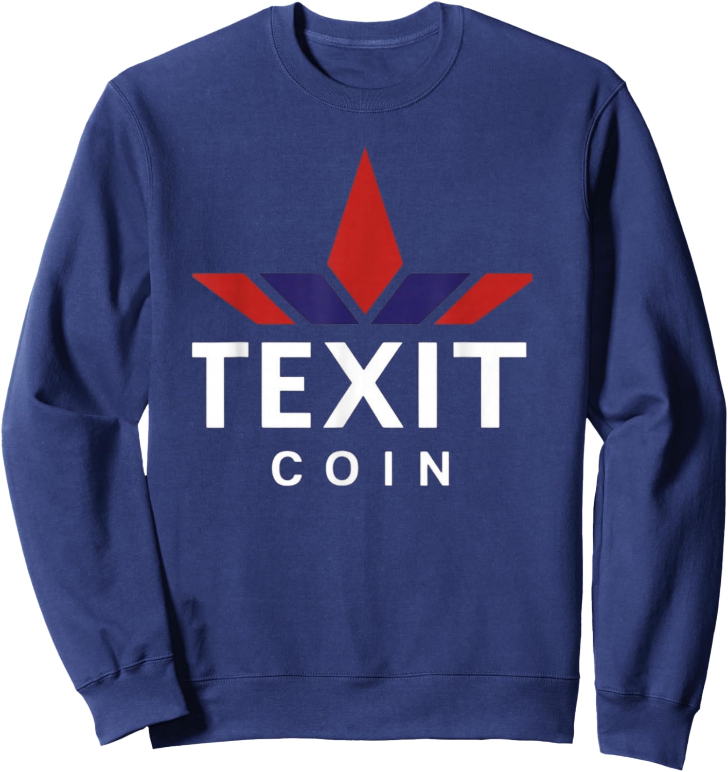 Texit Logo American Made Cryptocurrency Blockchain Sweatshirt - Sweatshirt | Navy