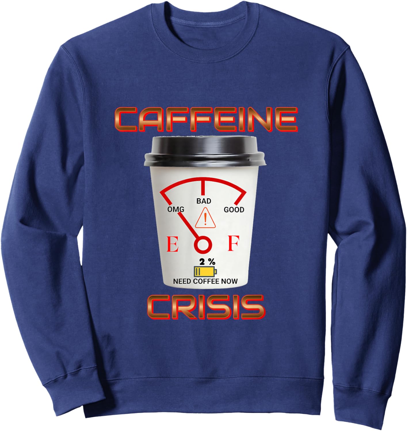 Caffeine Crisis Sweatshirt - Sweatshirt | Navy