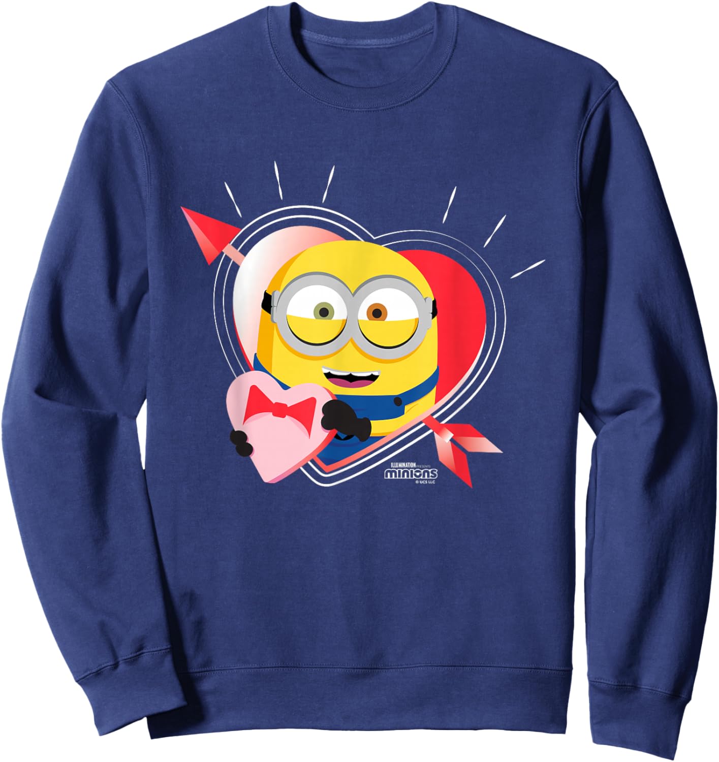 Minions Heartfelt Valentine Sweatshirt - Sweatshirt | Navy