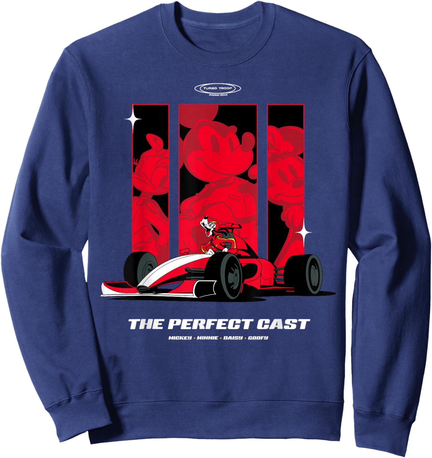 Disney Racing Goofy & Friends The Perfect Cast Turbo Troop Sweatshirt - Sweatshirt | Navy