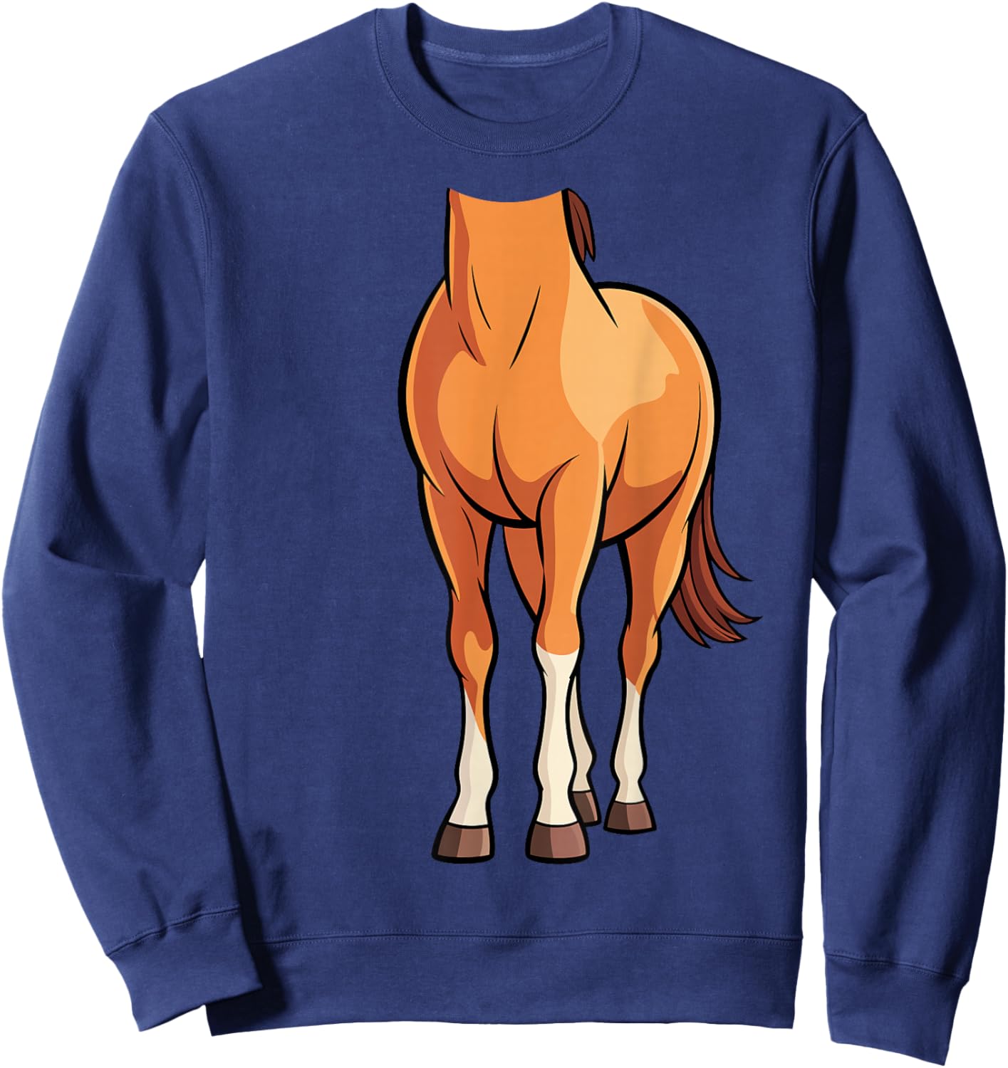 Horse Shirt Adult Kids Men Women Body Horse Costume Sweatshirt - Sweatshirt | Navy