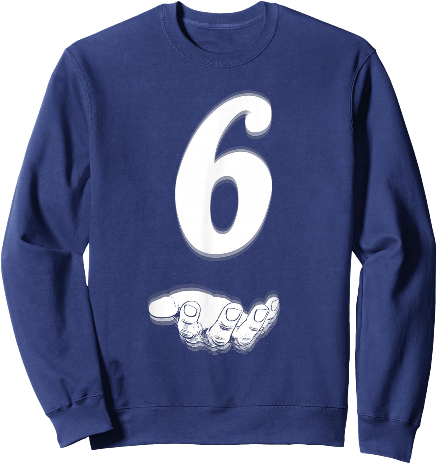 Funny Six Seven Meme 6 7 Halloween Costume Matching 6 Sweatshirt - Sweatshirt | Navy