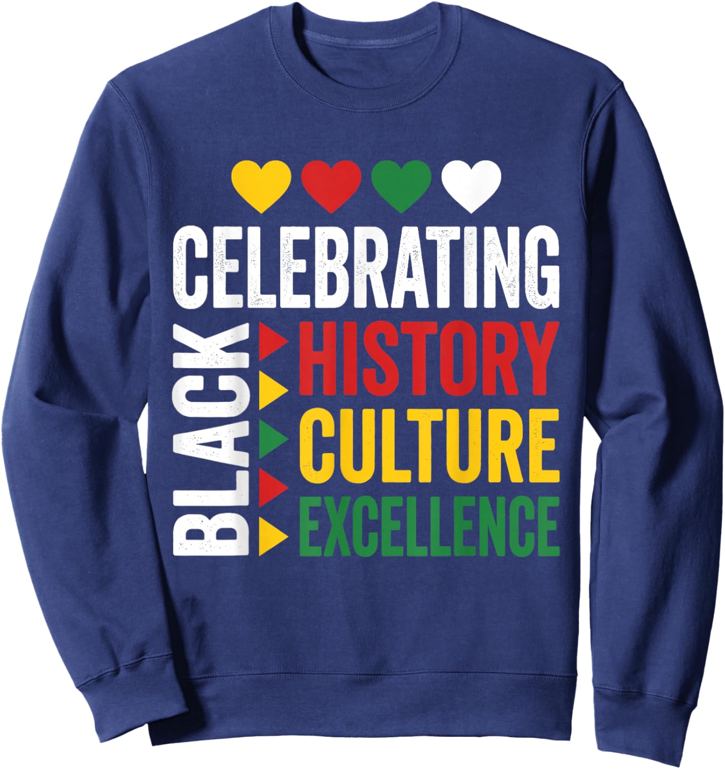 Celebrating Black History Month African Afro Men Women Kids Sweatshirt - Sweatshirt | Navy