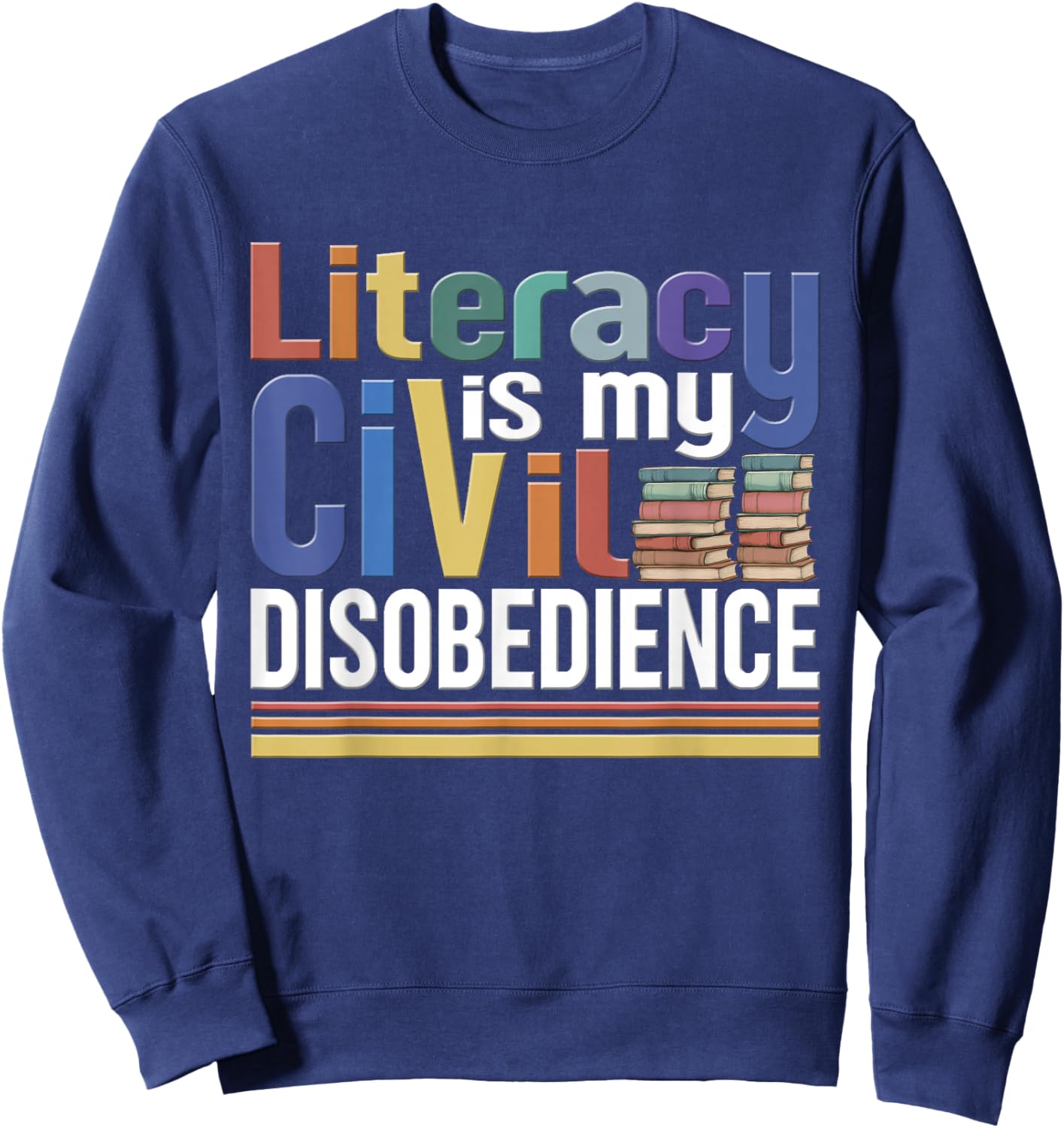 Banned Books Week Read Reading Book Lover Librarian Sweatshirt - Sweatshirt | Navy