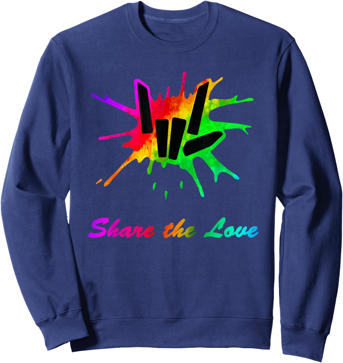 Sharer Share The Love Birthday Gifts for Kids and Youth Sweatshirt - Sweatshirt | Navy
