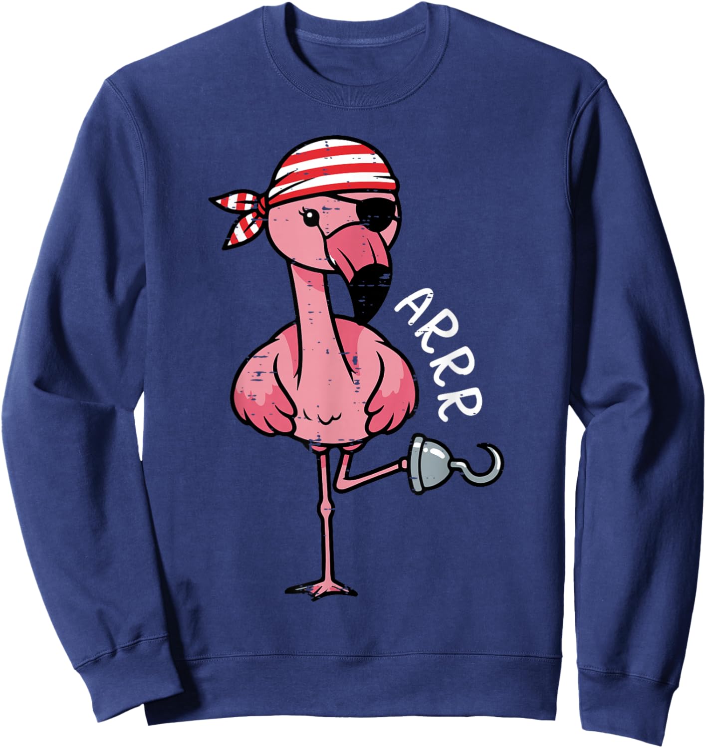 Pirate Flamingo Arrr Halloween Costume Women Girls Kids Men Sweatshirt - Sweatshirt | Navy