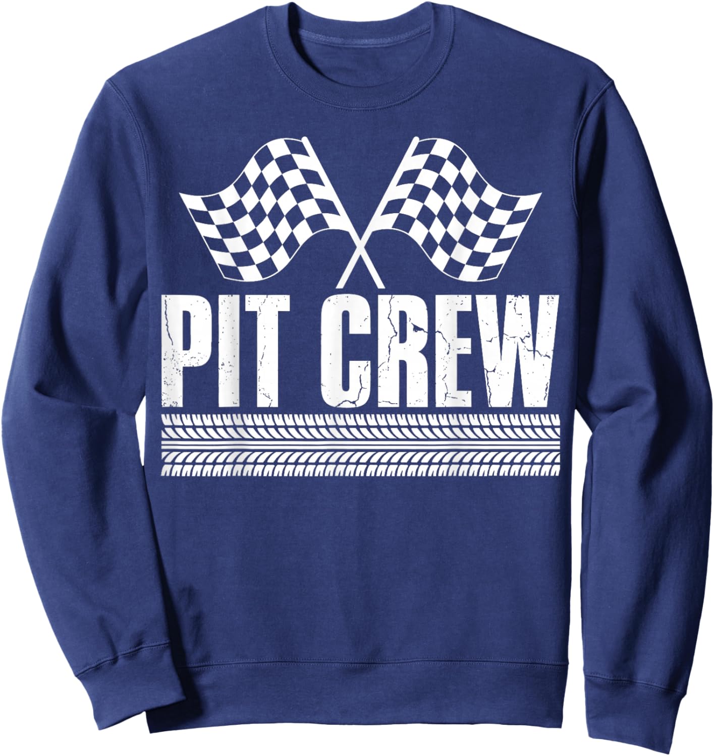 Pit Crew Birthday Party for Family Matching Race Car Racing Sweatshirt - Sweatshirt | Navy