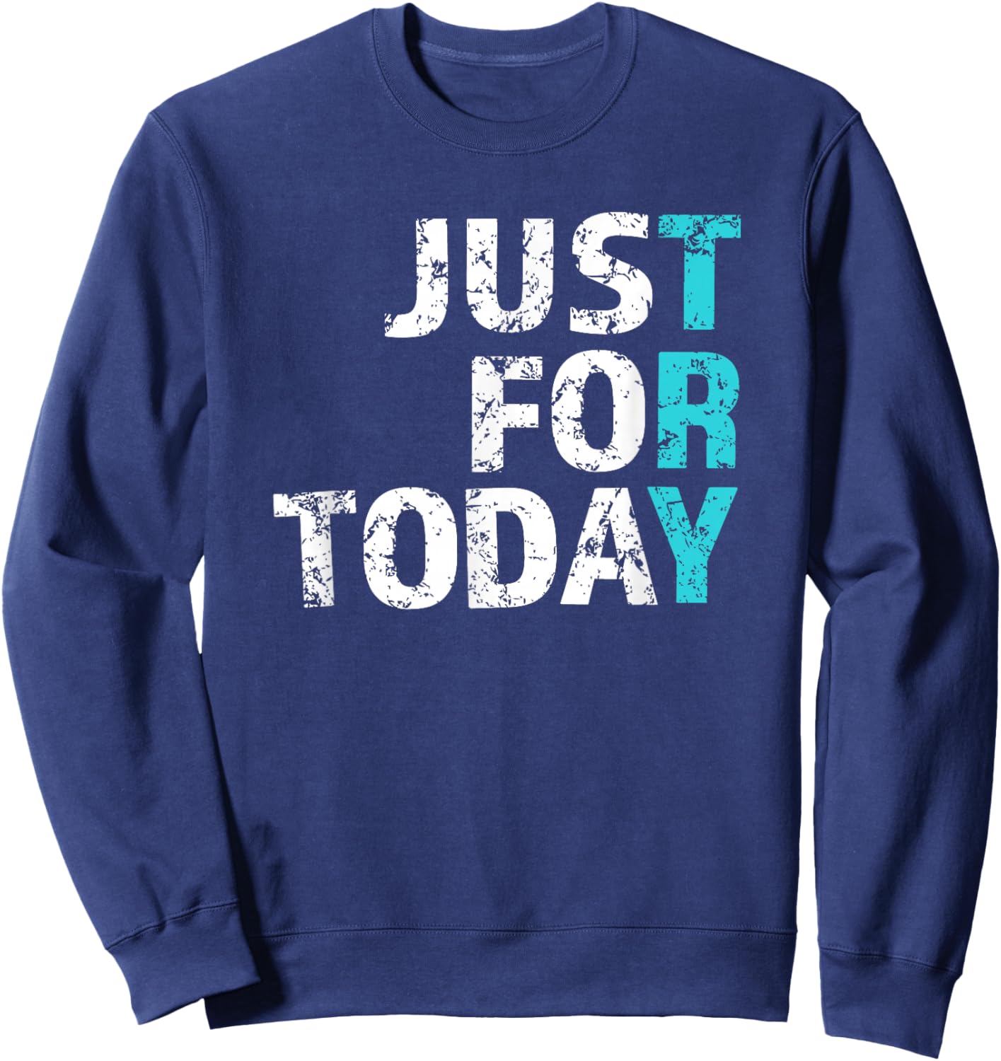 Try Just for Today - Proud Clean Sober One Day At A Time Sweatshirt - Sweatshirt | Navy