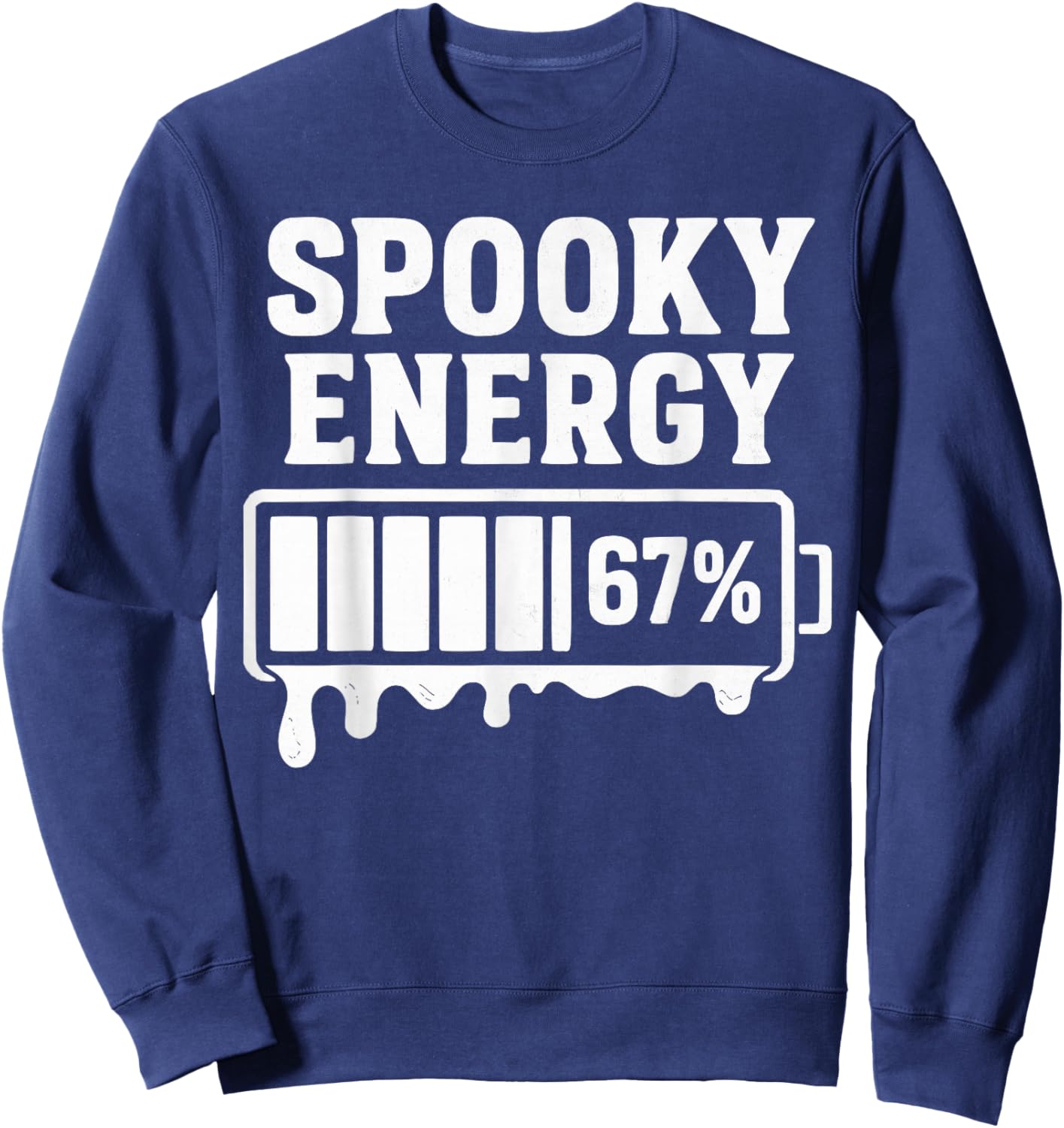 67 Halloween Spooky Energy Brainrot Meme Six Seven Boys Kids Sweatshirt - Sweatshirt | Navy