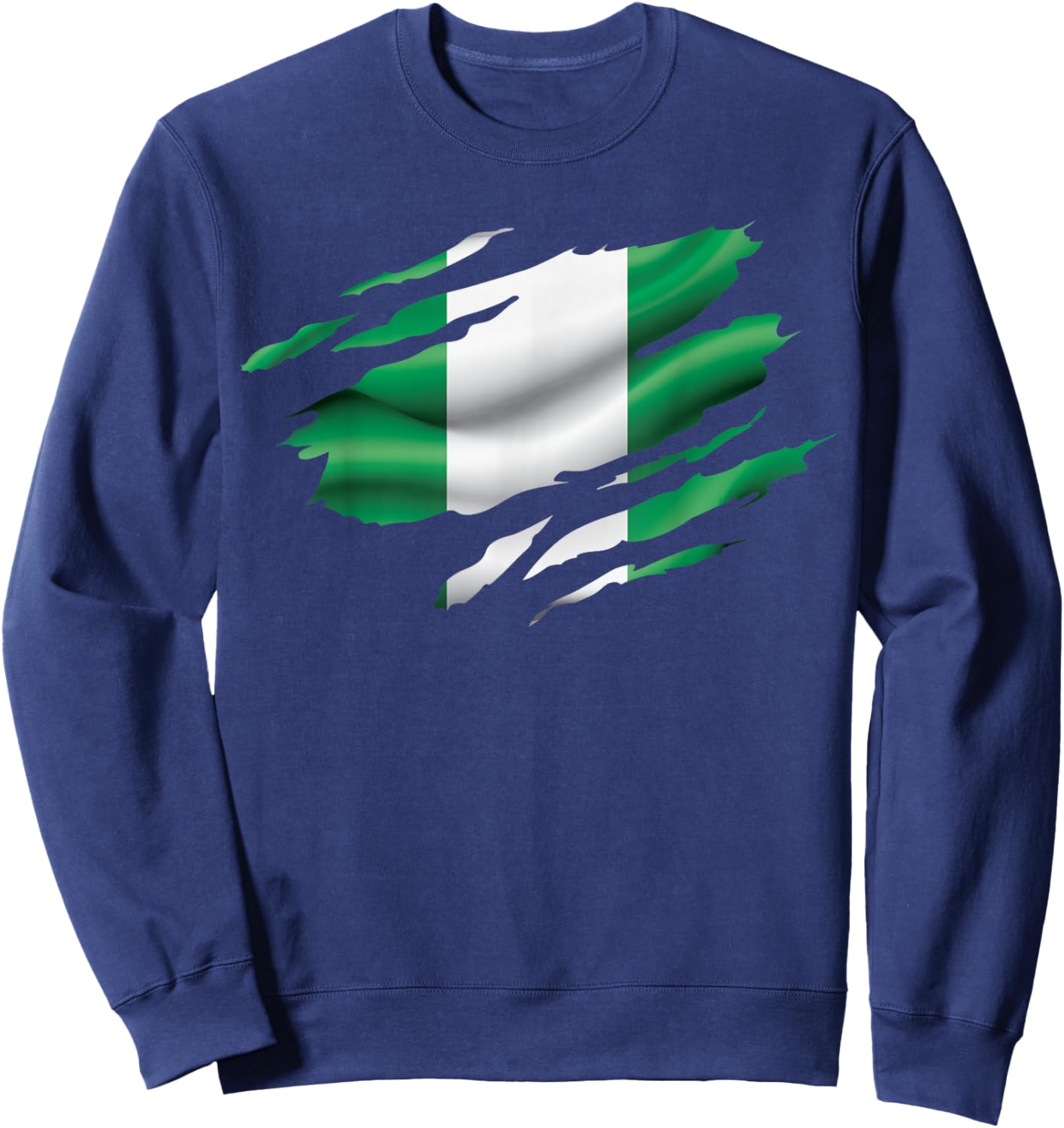 Nigeria Proud Heritage National Nigerian Flag Roots Sweatshirt - Sweatshirt | Navy