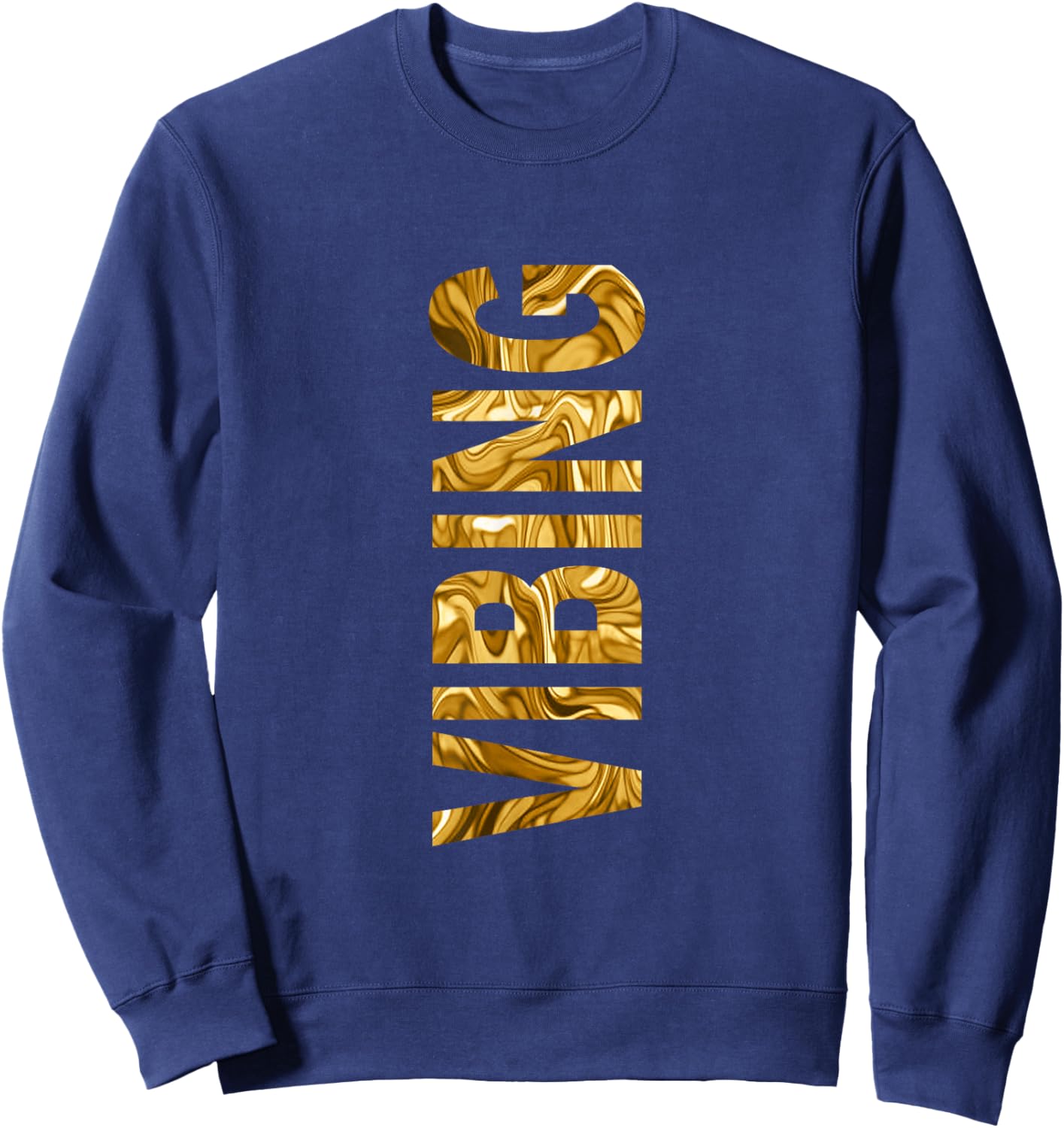 Brown Color Vibing Liquid Brown Graphic Sweatshirt - Sweatshirt | Navy