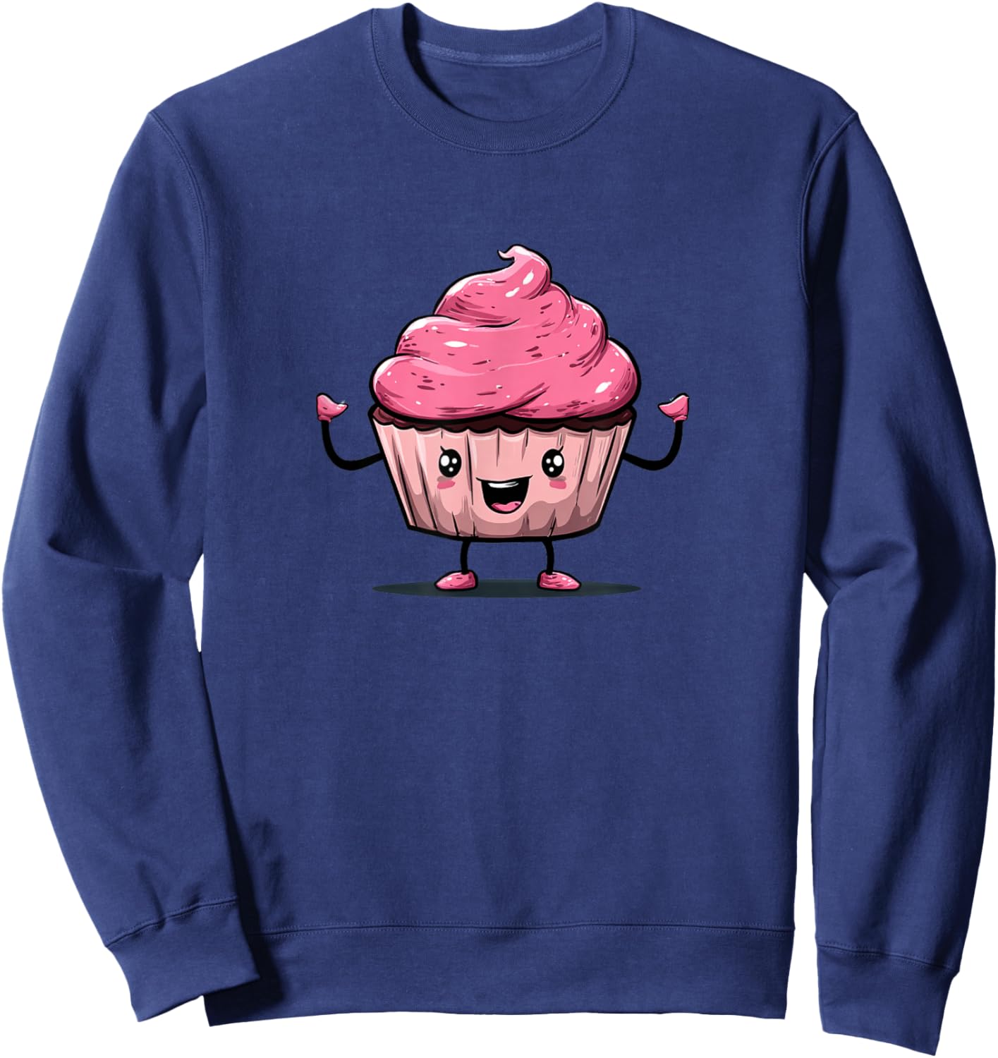 Cute Pink Cupcake Costume for Muffin and Baked Goods Lovers Sweatshirt - Sweatshirt | Navy
