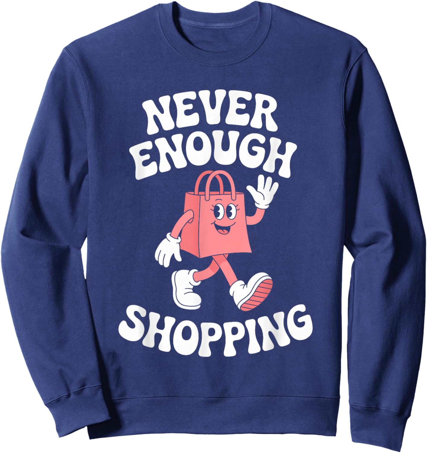Funny Shopping Retro Sweatshirt - Sweatshirt | Navy