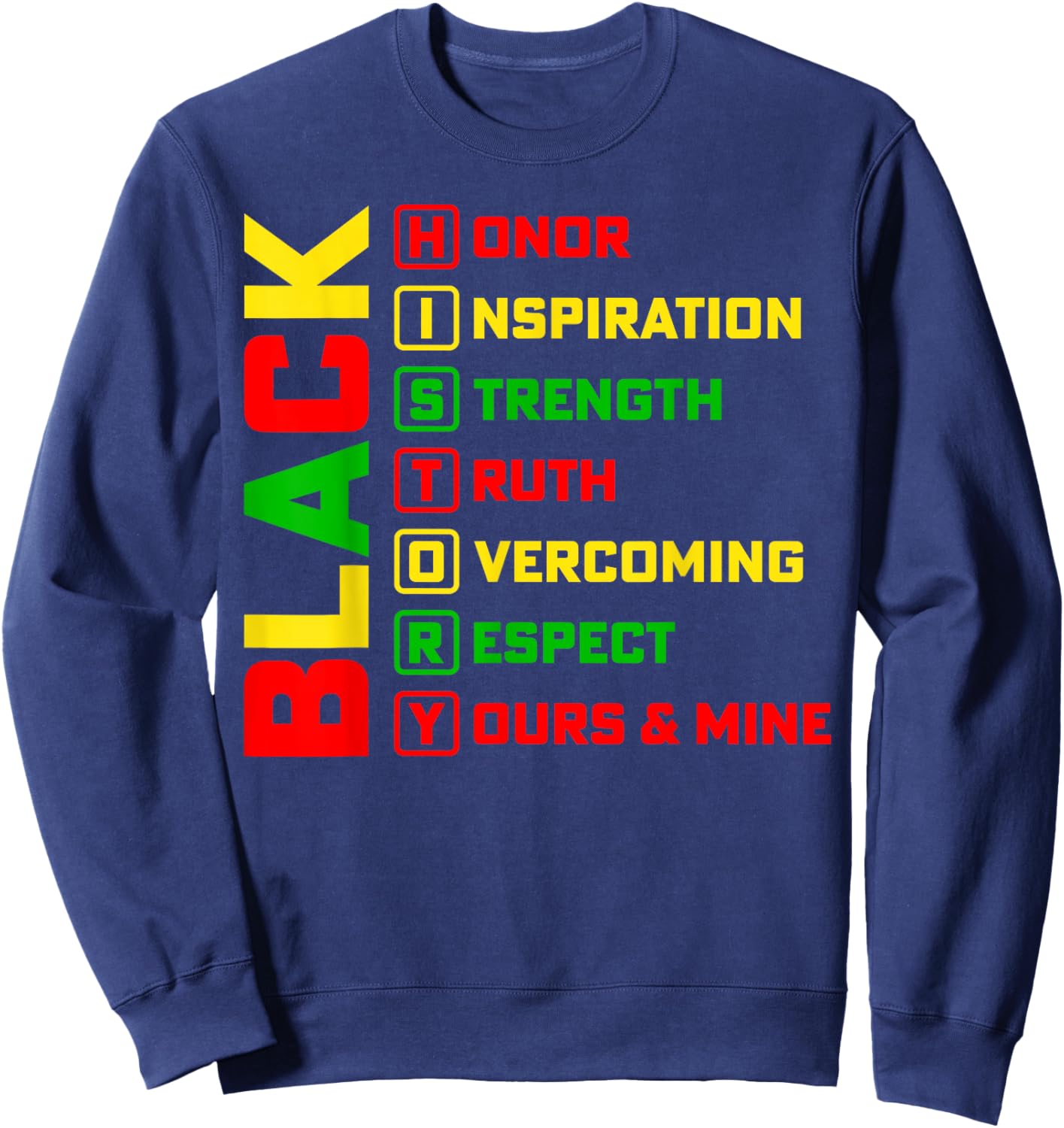 Black History Month Leaders African American BHM Women Kids Sweatshirt - Sweatshirt | Navy