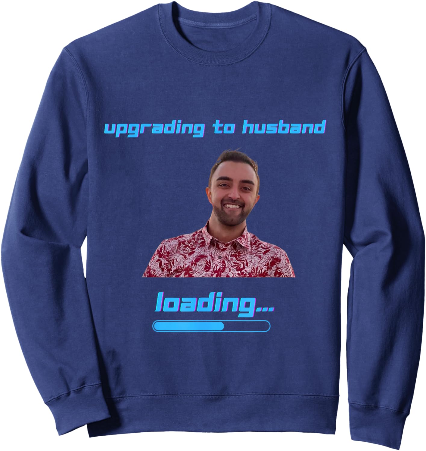 Upgrading to Husband Status Sweatshirt - Sweatshirt | Navy