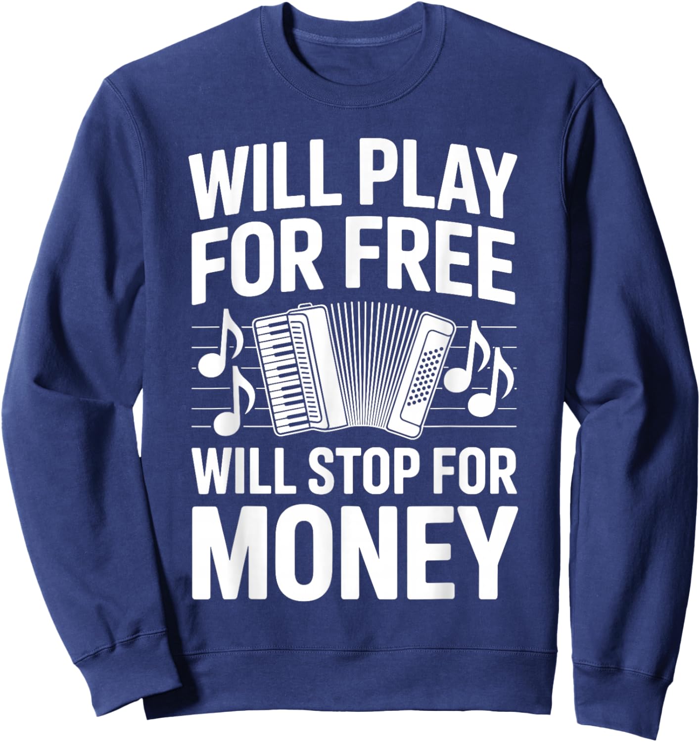Accordion Art Women Accordionist Accordion Player Sweatshirt - Sweatshirt | Navy