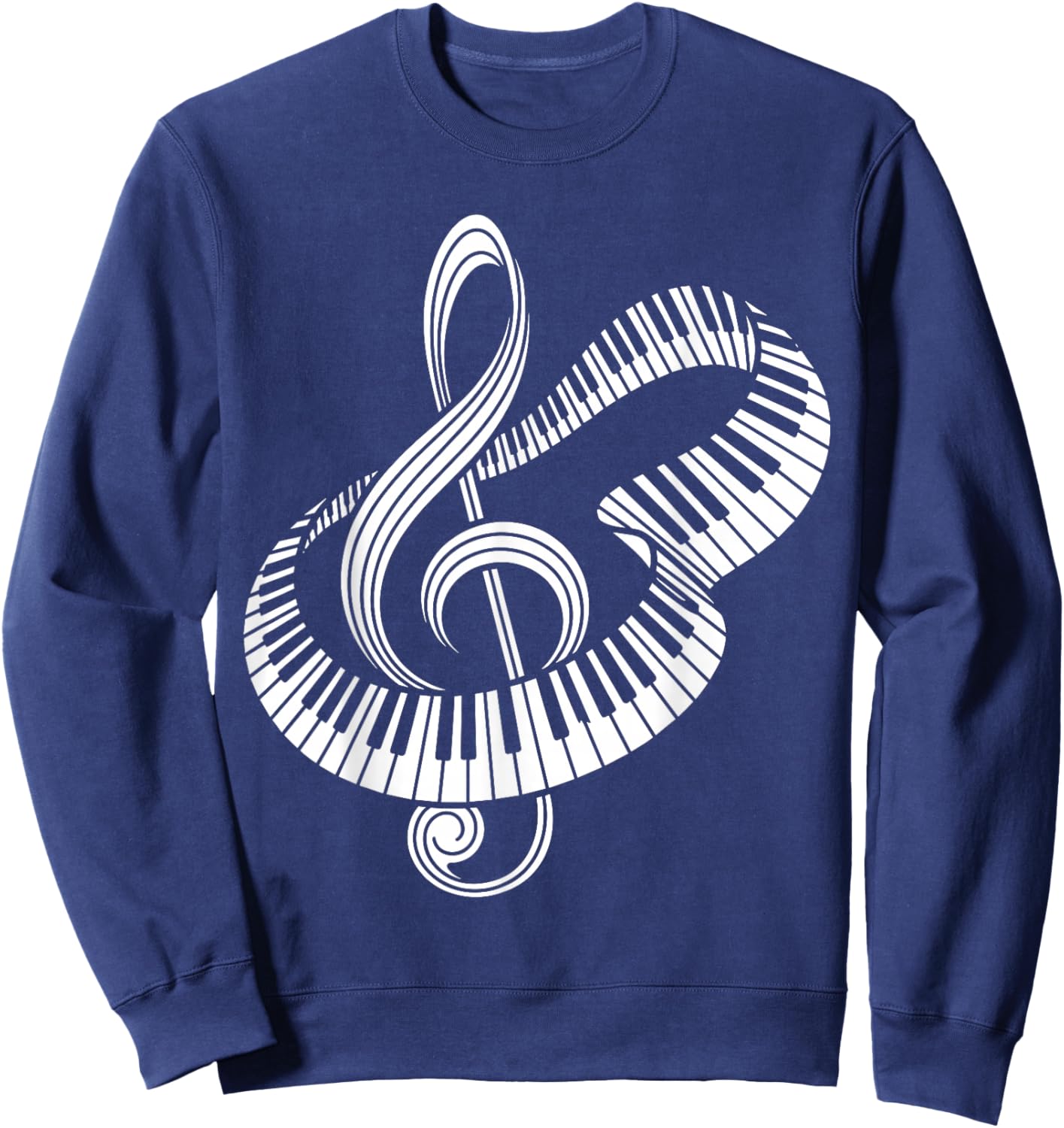 Pianist Music Note Treble Clef Piano Player Keyboard Teacher Sweatshirt - Sweatshirt | Navy