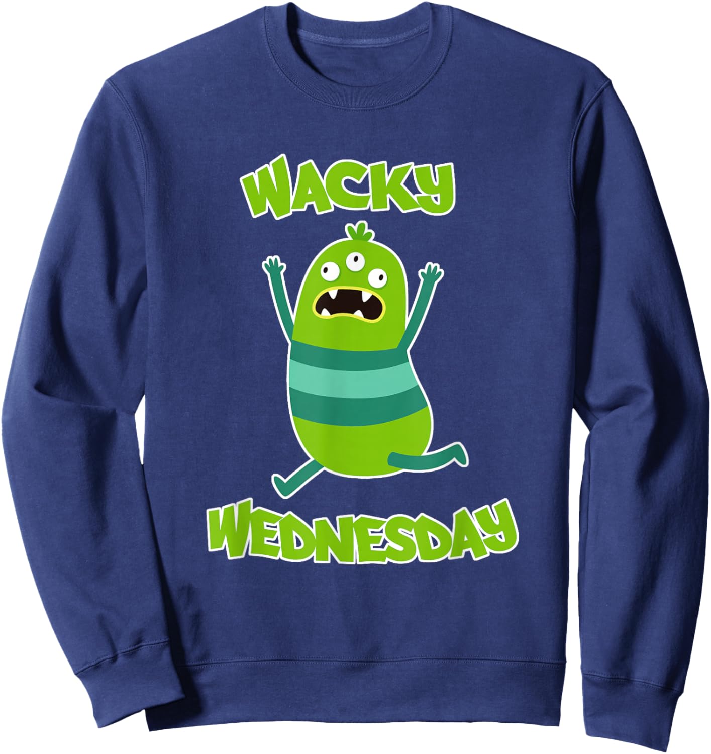Wacky Wednesday Kids and Teachers | Mismatch Day Spirit Week Sweatshirt - Sweatshirt | Navy