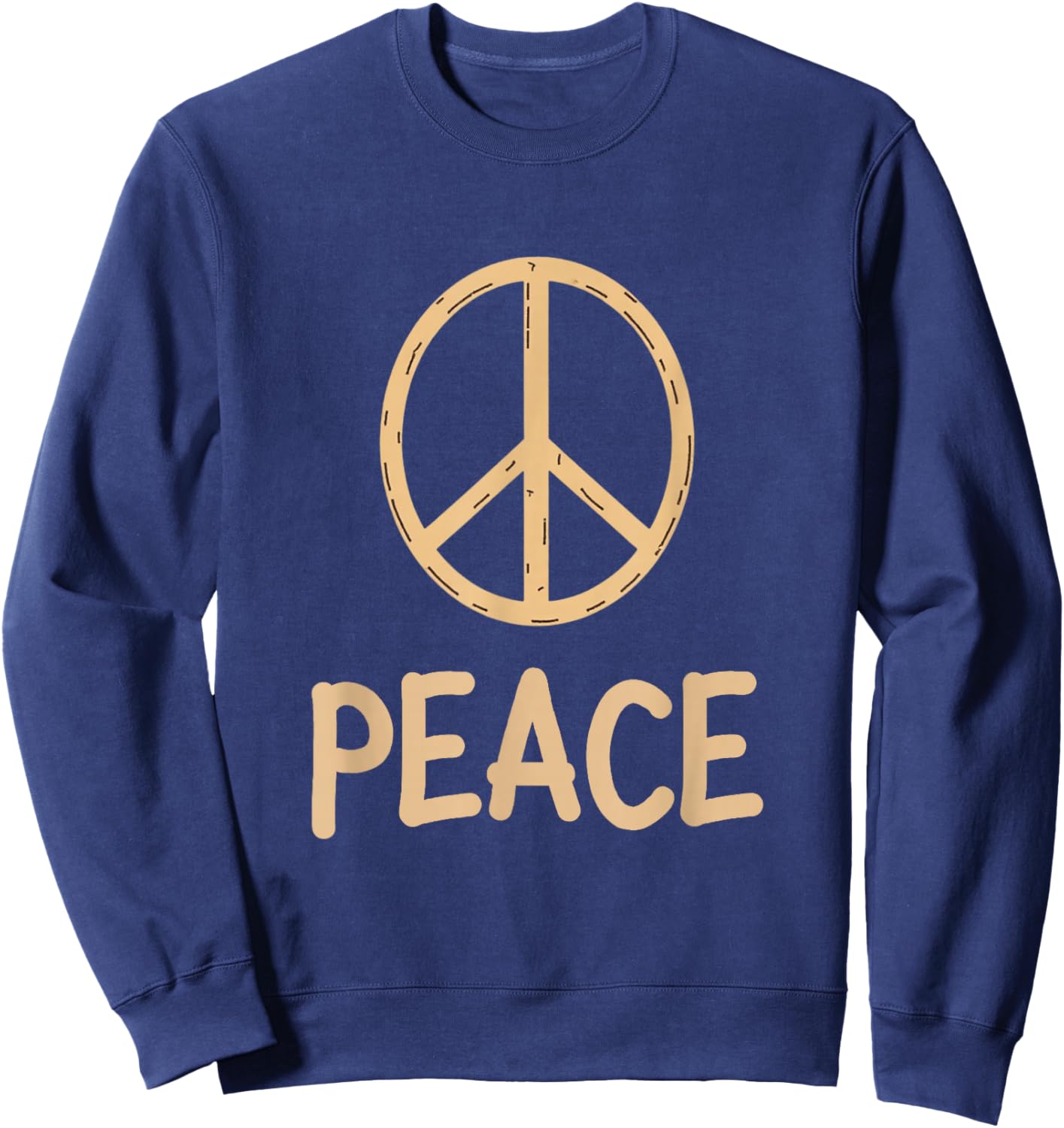 Peace and Peace Sign Sweatshirt - Sweatshirt | Navy
