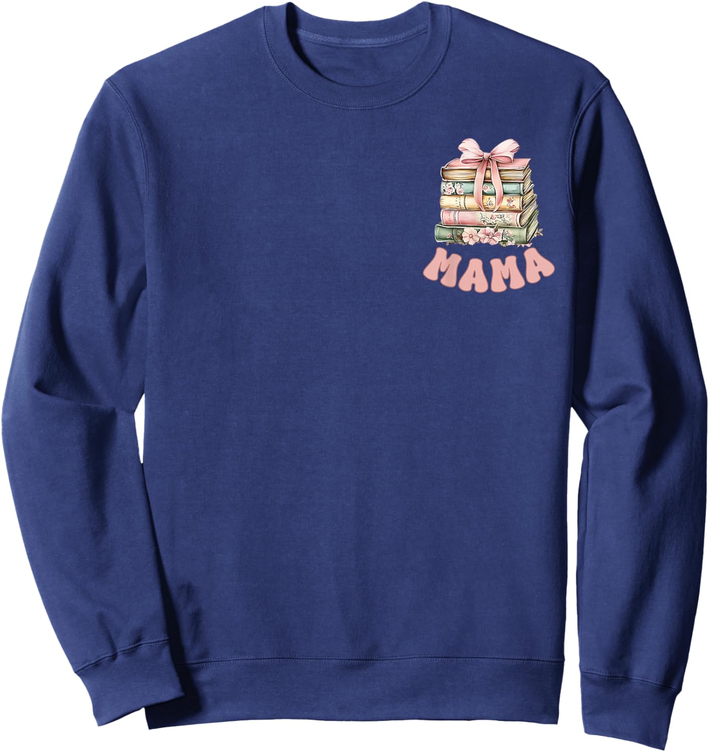 Mama Book First Chapter Birthday Family Matching Party Sweatshirt - Sweatshirt | Navy