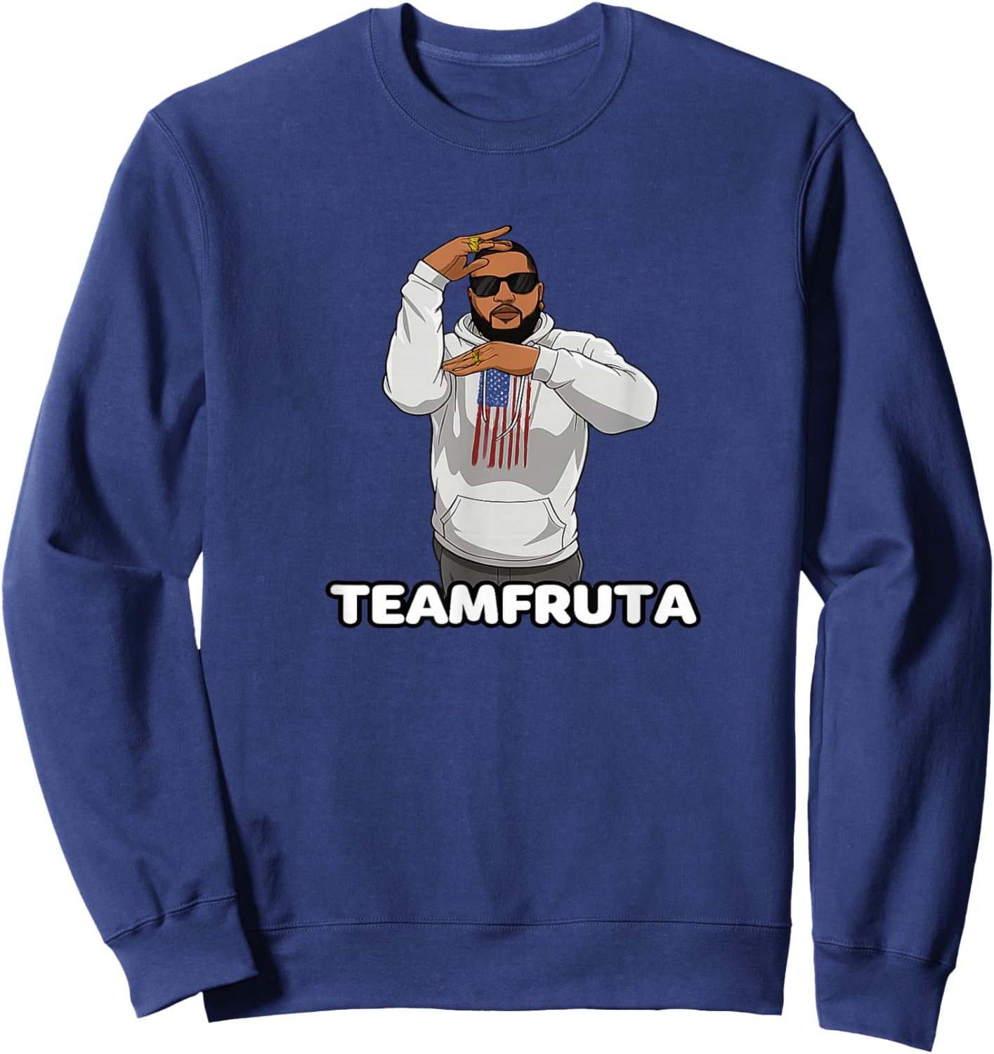 TEAMFRUTA Don't Pull Out That There is PIRANA Sweatshirt - Sweatshirt | Navy