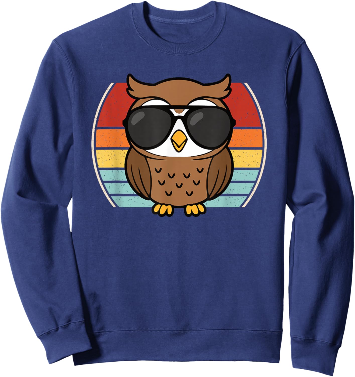 Cool Owl Lover Men Boys Kids Sweatshirt - Sweatshirt | Navy