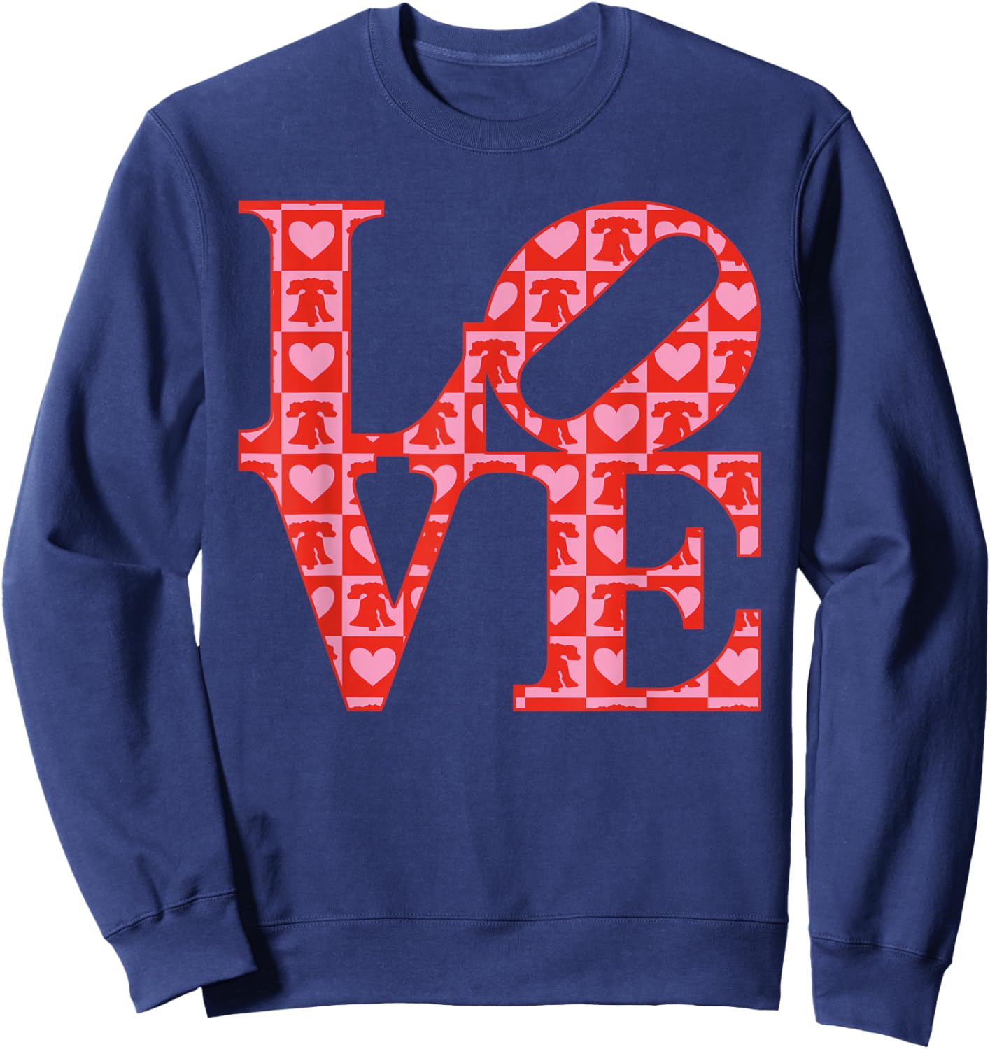 Love Sign Statue Hearts Philadelphia PA Sweatshirt - Sweatshirt | Navy