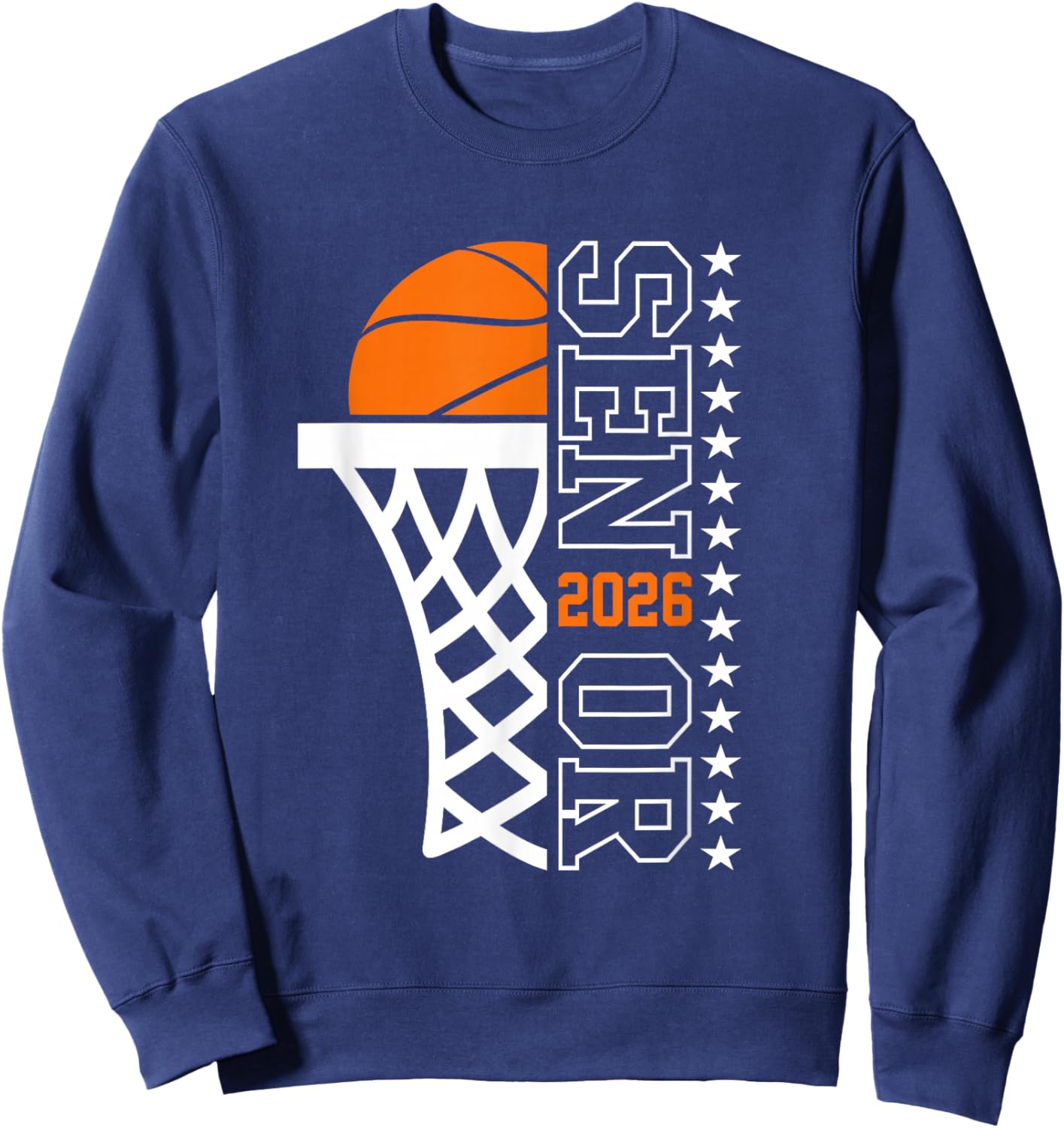 Graduate Senior Class of 2026 Basketball Player Graduation Sweatshirt - Sweatshirt | Navy