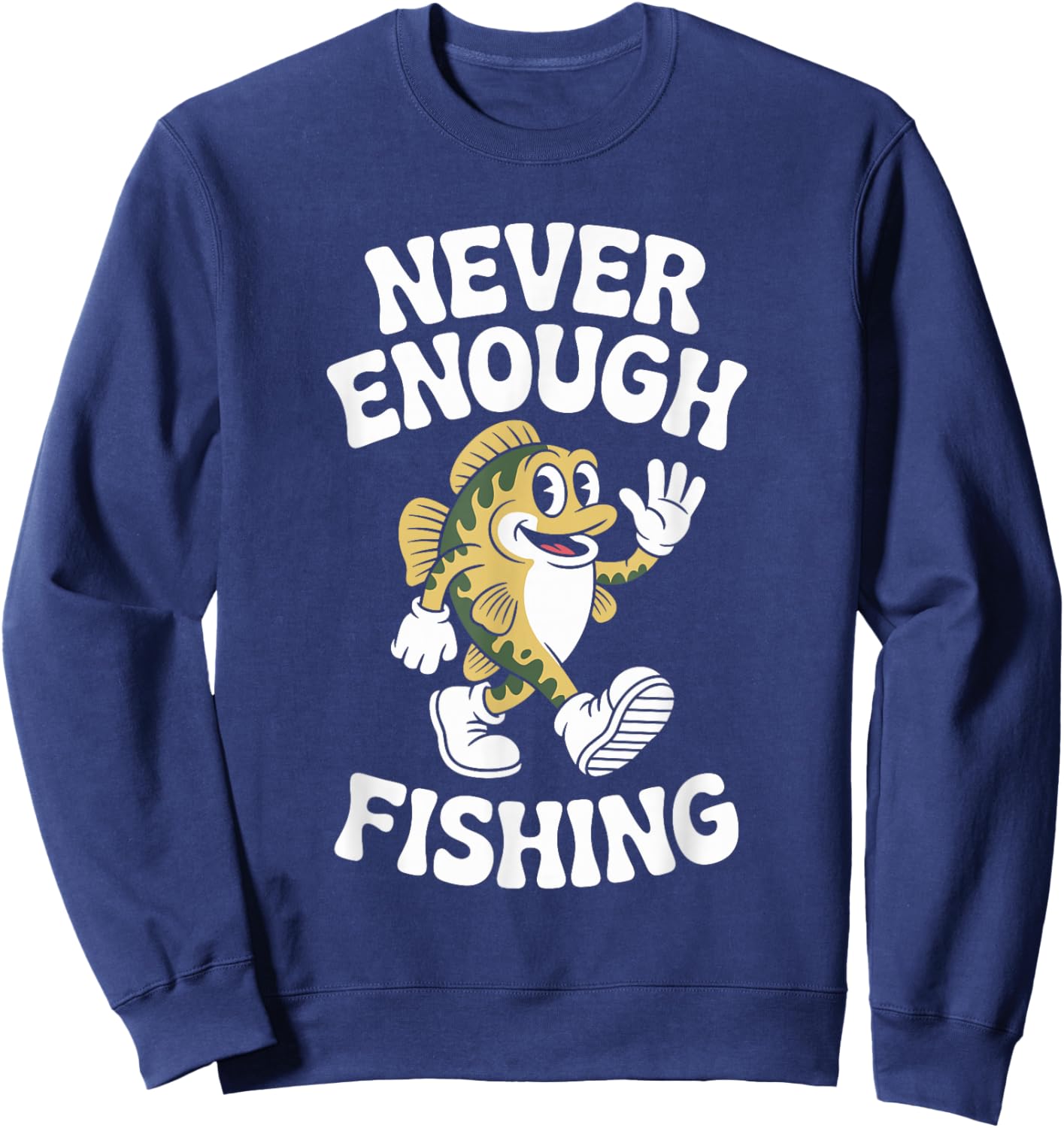 Funny Fishing Retro Sweatshirt - Sweatshirt | Navy