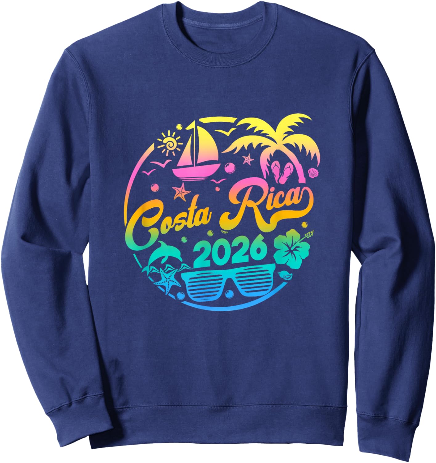 Costa Rica 2026 Family Vacation Beach Matching Group Sweatshirt - Sweatshirt | Navy
