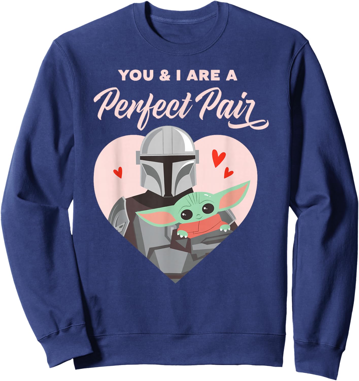 Star Wars The Mandalorian Valentine's Day Perfect Pair Sweatshirt - Sweatshirt | Navy