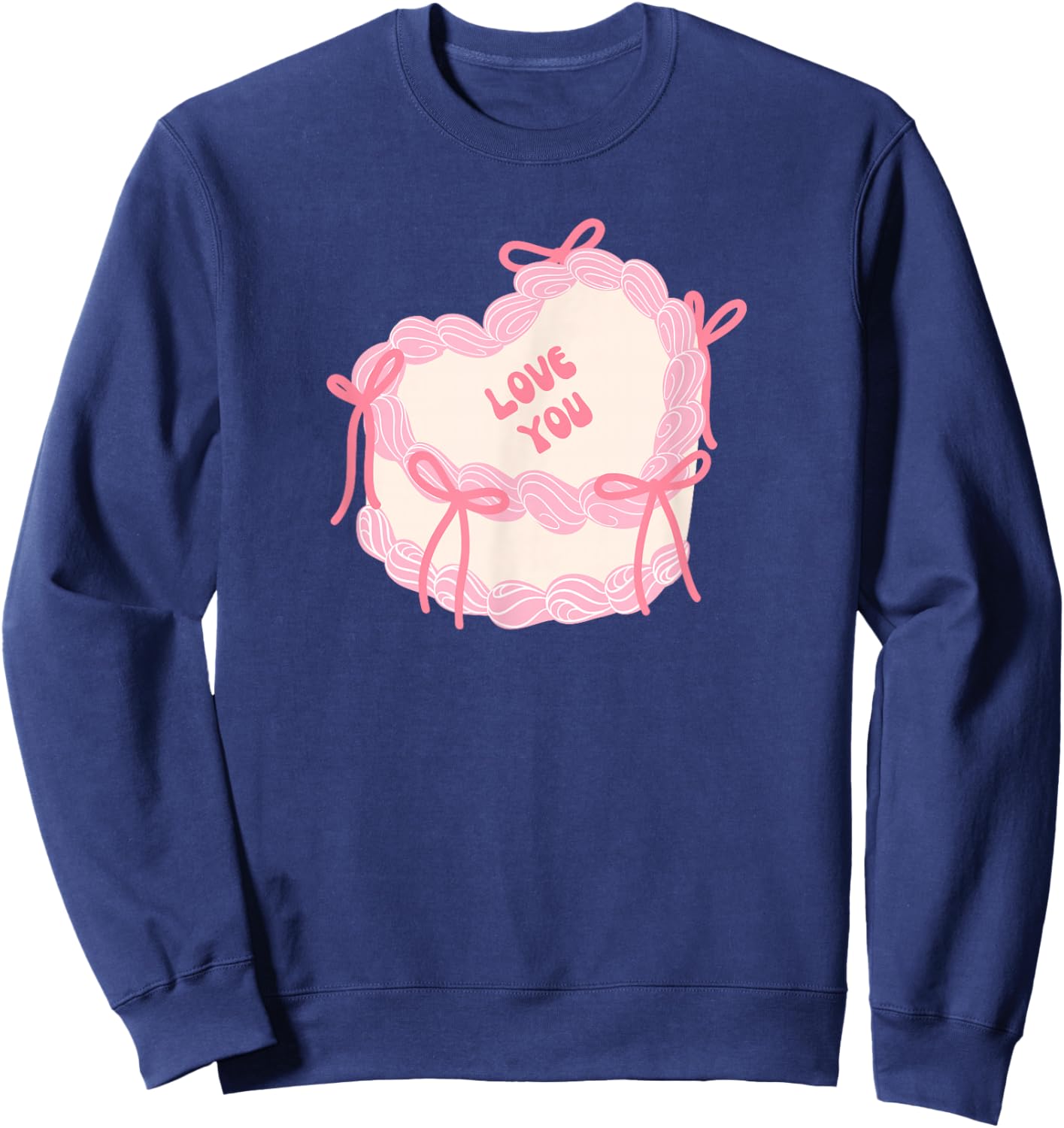 Valentine's Day Cake Sweatshirt - Sweatshirt | Navy