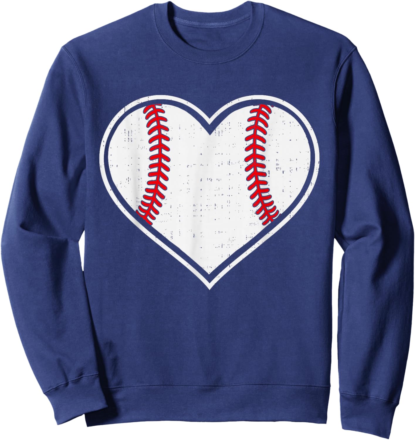 Baseball Heart Love Sport Valentines Day Men Women Boys Kids Sweatshirt - Sweatshirt | Navy