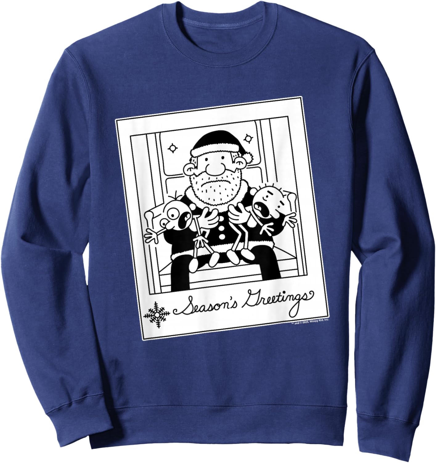 Diary of a Wimpy Kid Santa Greeting's Photo Sweatshirt - Sweatshirt | Navy