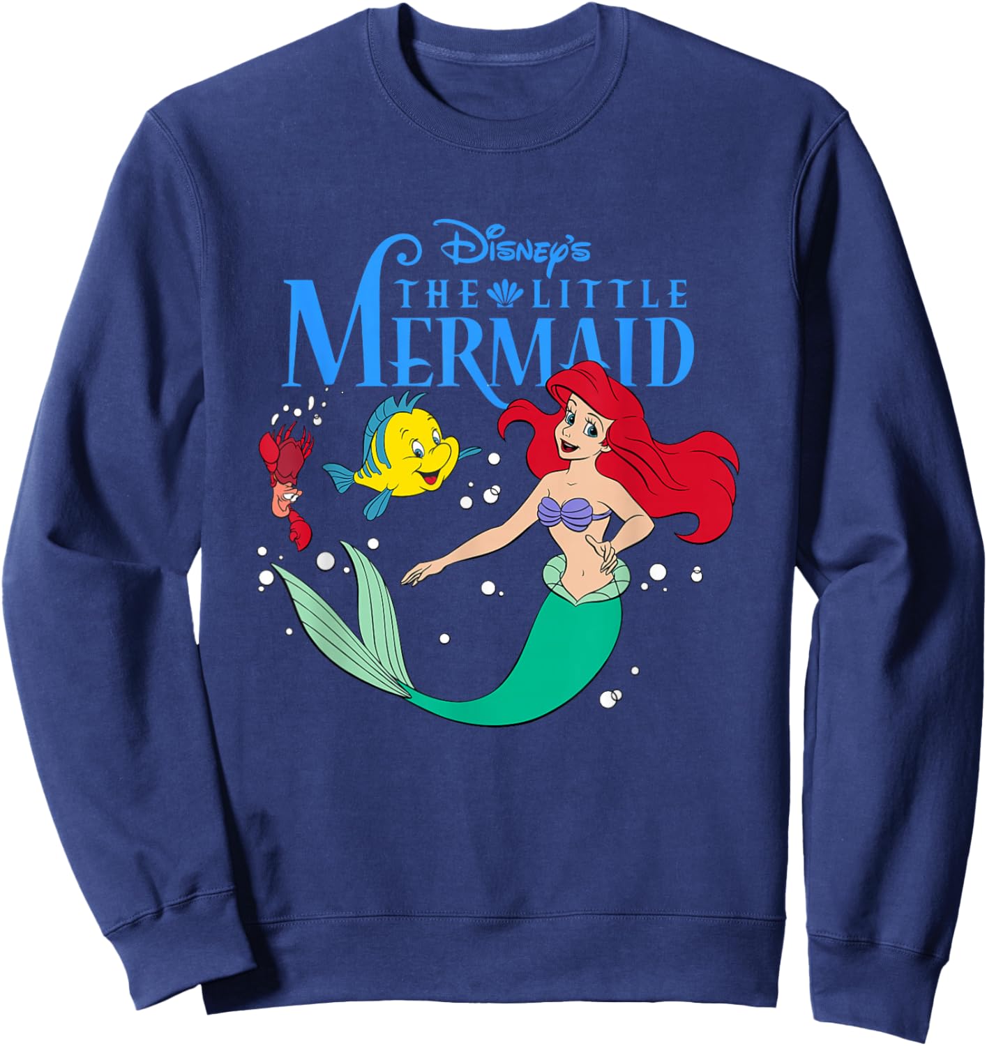Disney The Little Mermaid Ariel Flounder Sebastian Sweatshirt - Sweatshirt | Navy